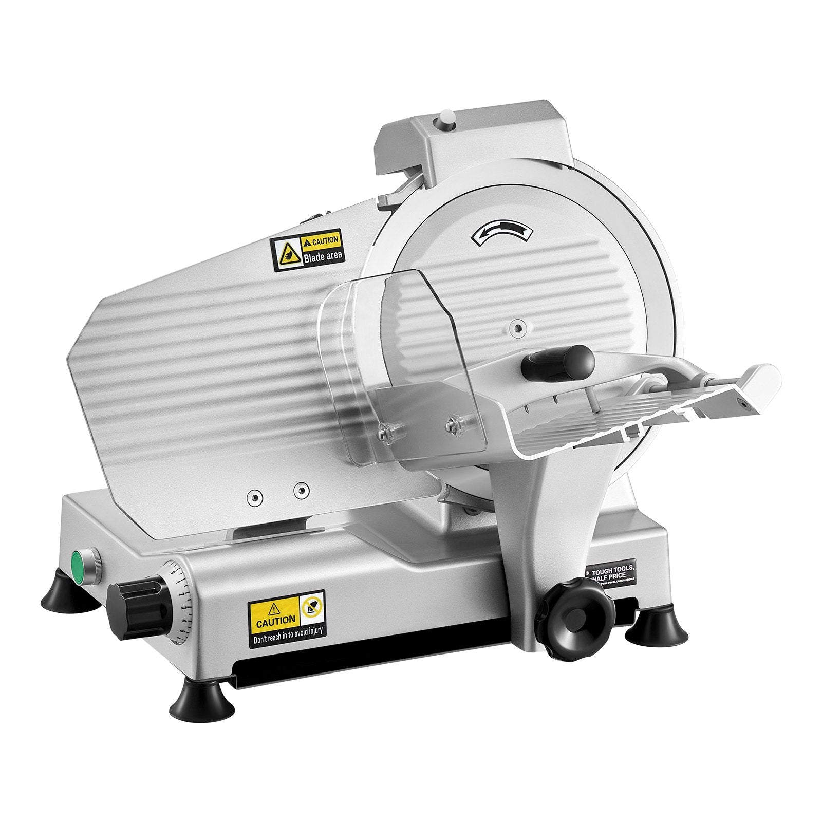 Commercial Meat Slicer 10" Electric 180W with 65Mn Blade Adjustable Thickness