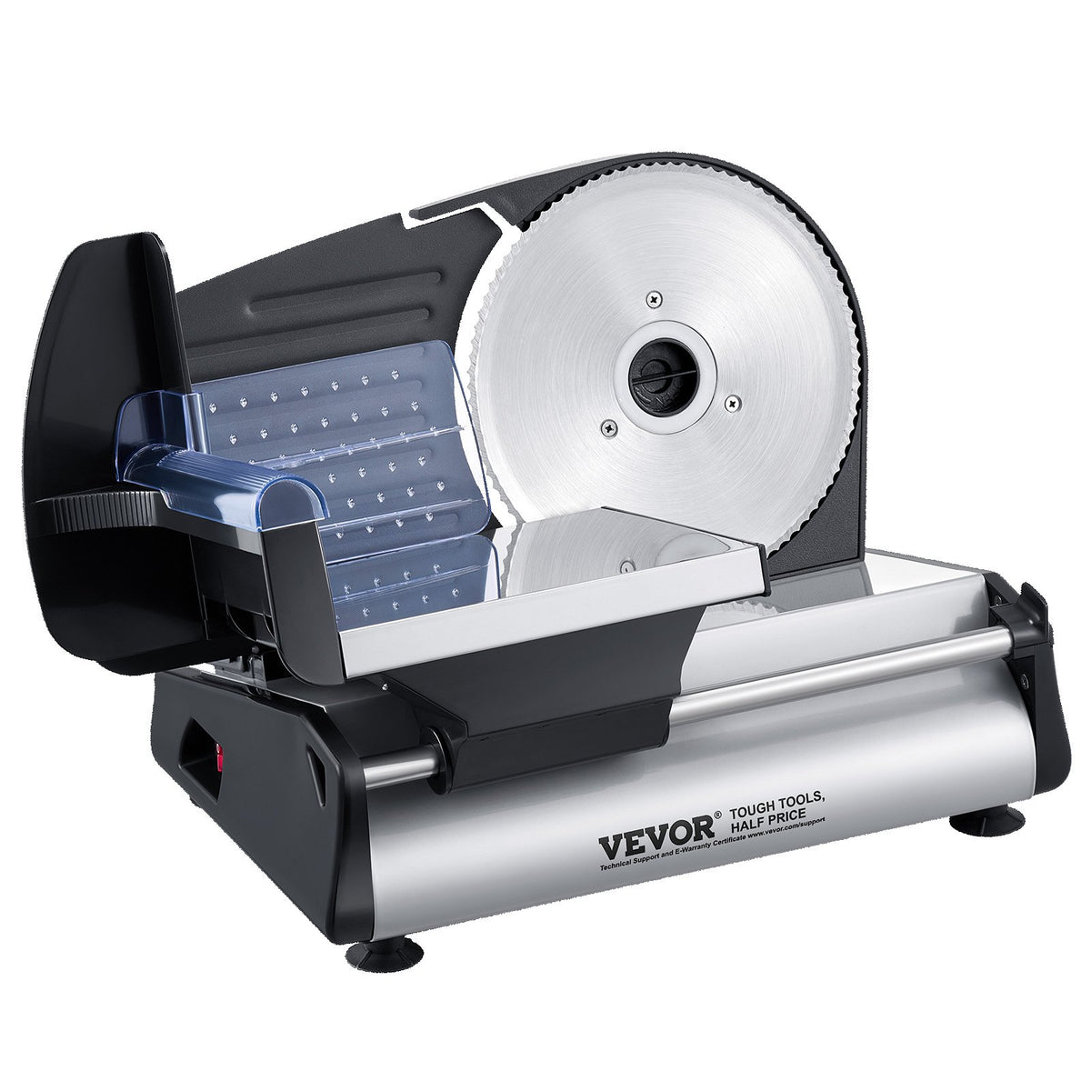 Meat Slicer 7.5" Electric180W 2 SUS420 Blades0-0.6" Adjustable Thickness HomeUse