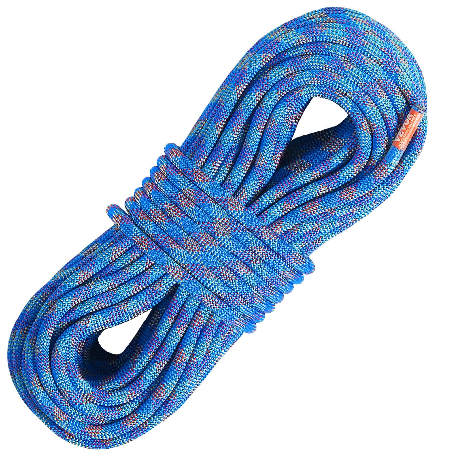 Dynamic Climbing Rope 10.2mm 50M 25KN Rock Rope Steel Snap Hooks Blue