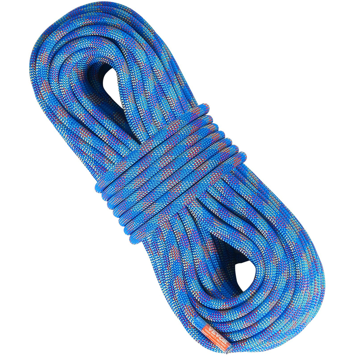 Dynamic Climbing Rope 10.2mm 50M 25KN Rock Rope Steel Snap Hooks Blue