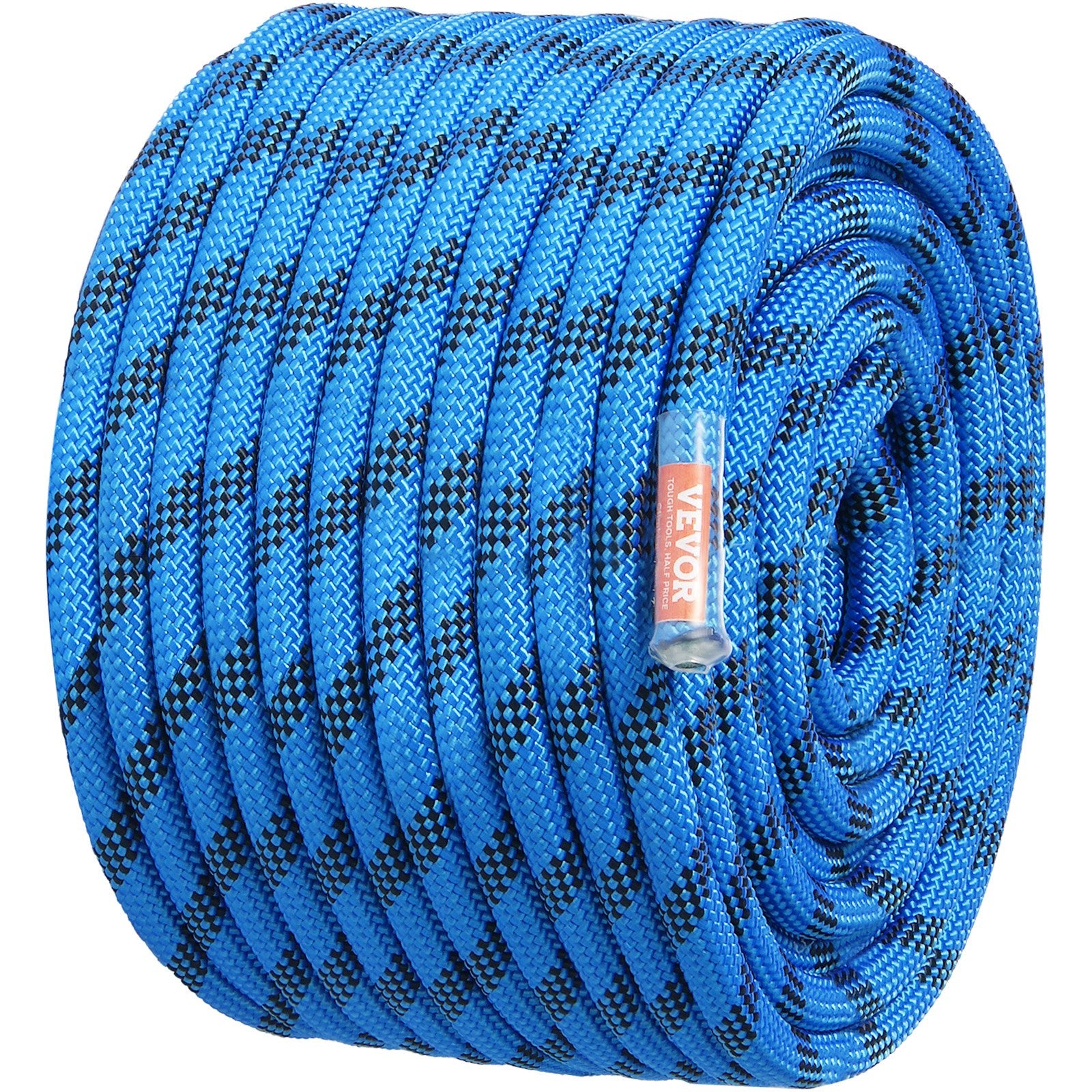 12.7mm Static Climbing Rope 45.7M 30KN Steel Snap Hooks Rappelling Rescue