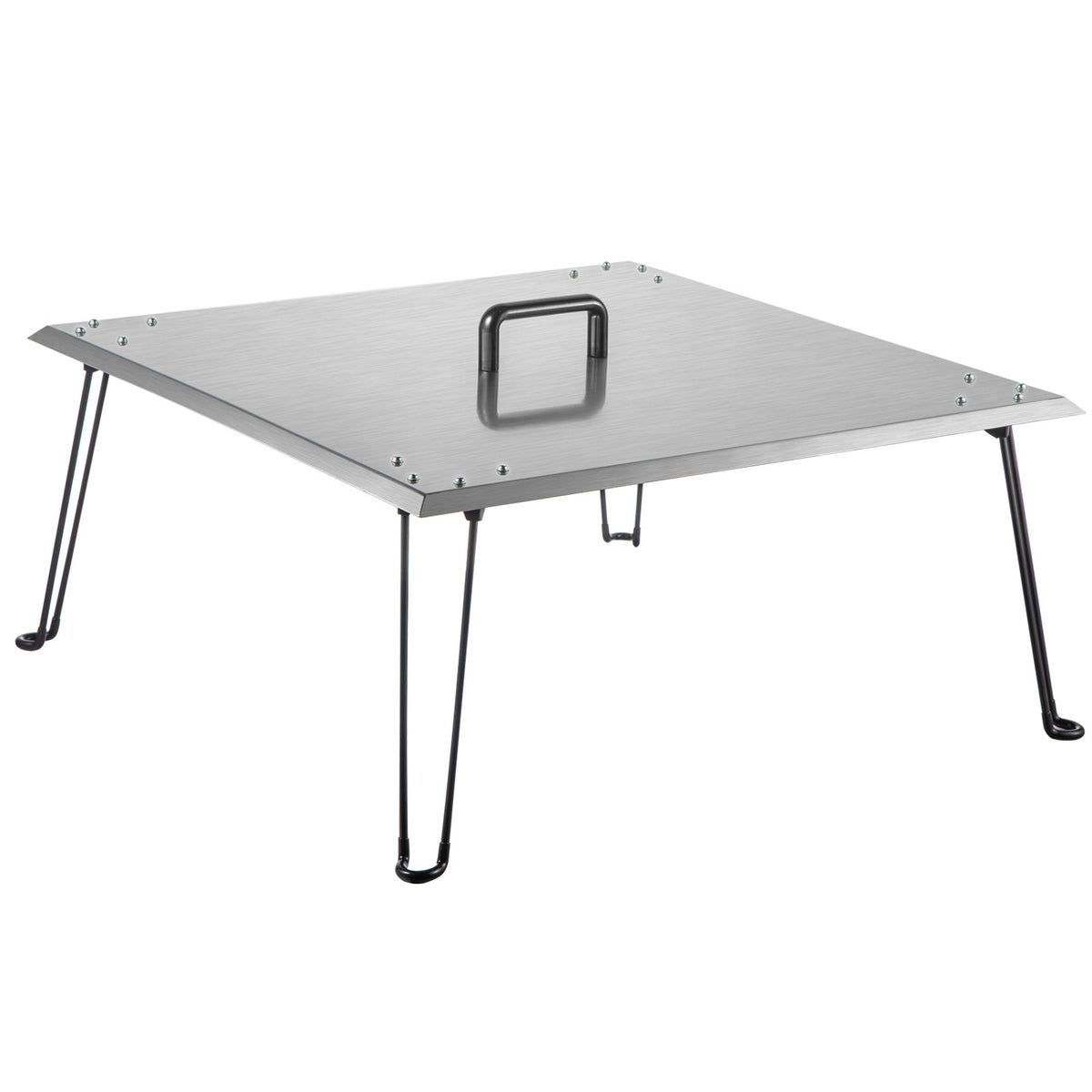 Fire Pit Heat Deflector 24x24x13in Stainless Steel 1.5mm Square Burner Cover