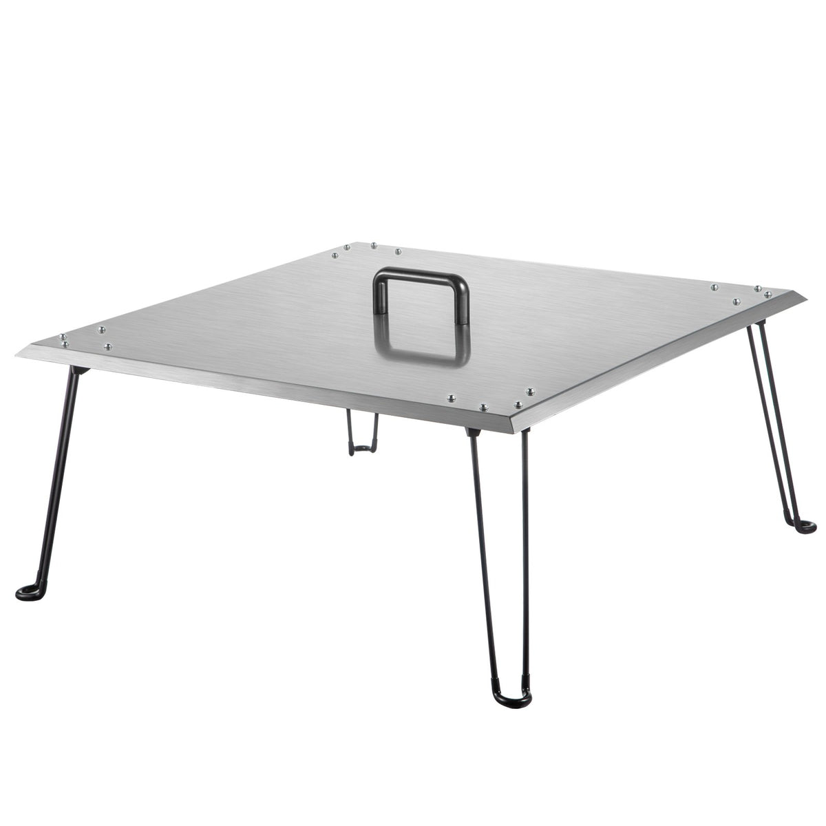 Fire Pit Heat Deflector 24x24x13in Stainless Steel 1.5mm Square Burner Cover