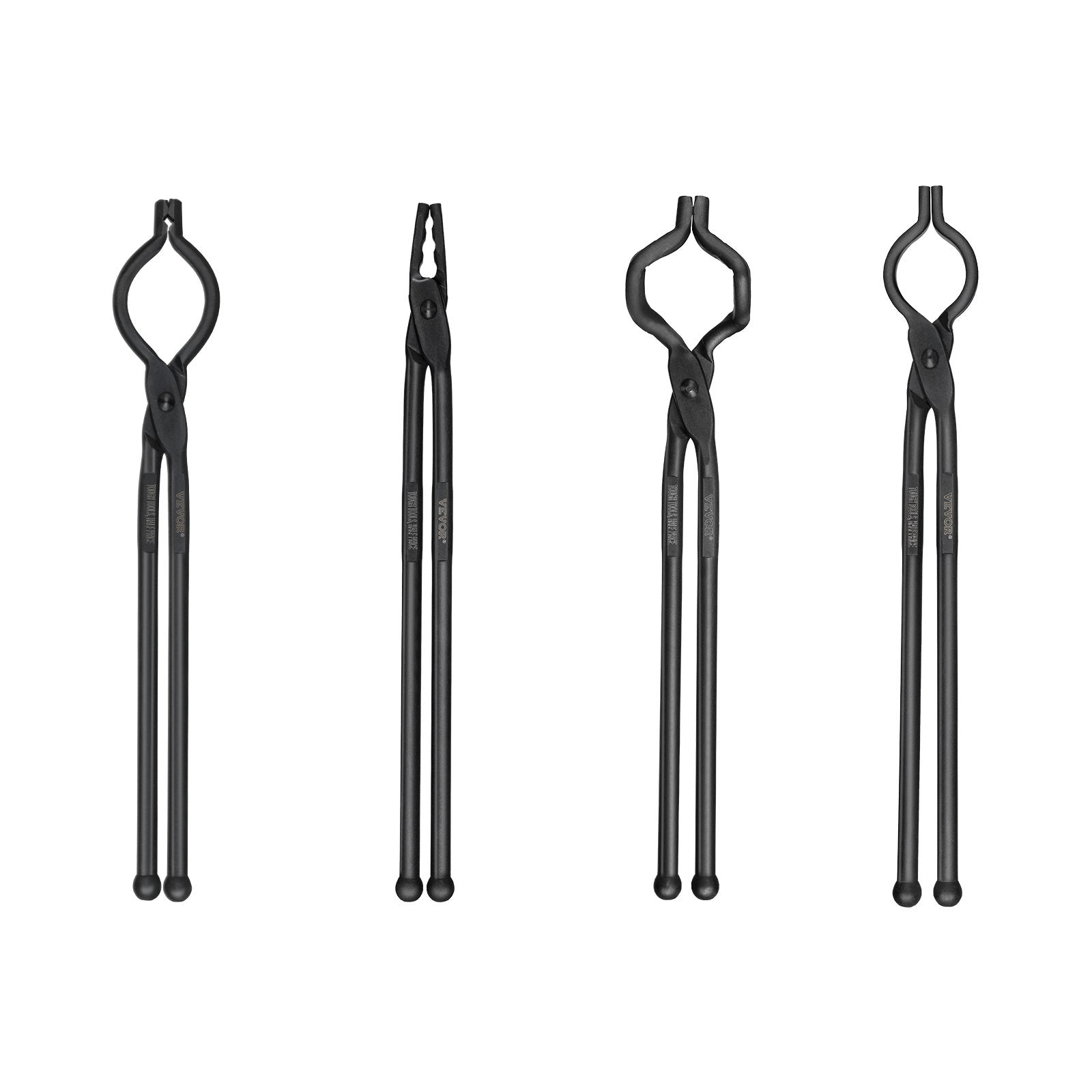 Blacksmith Tongs 4PCS V-Bit Wolf Jaw Z V-Bit Gripping Carbon Steel A3 Rivets