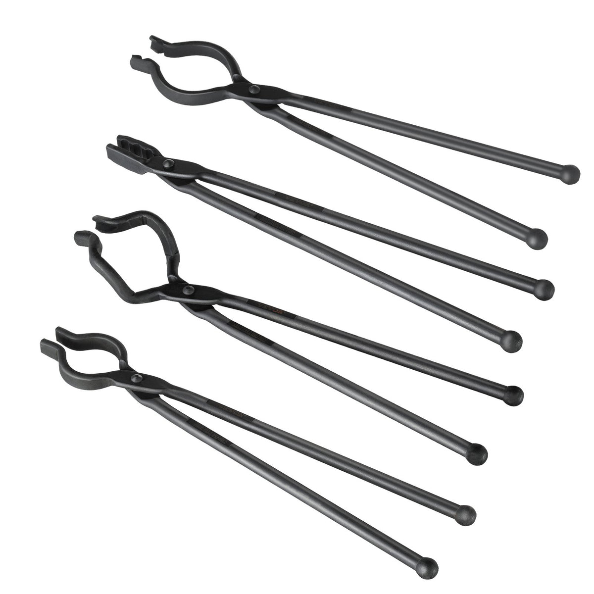 Blacksmith Tongs 4PCS V-Bit Wolf Jaw Z V-Bit Gripping Carbon Steel A3 Rivets
