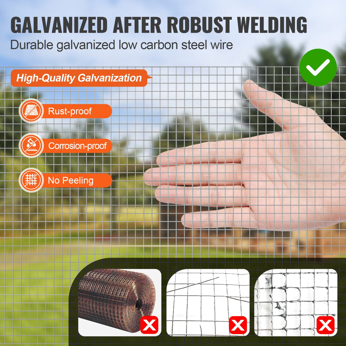 Hardware Cloth 1/4 in 36 in x 100 ft 23 Gauge Galvanized Wire Mesh Roll