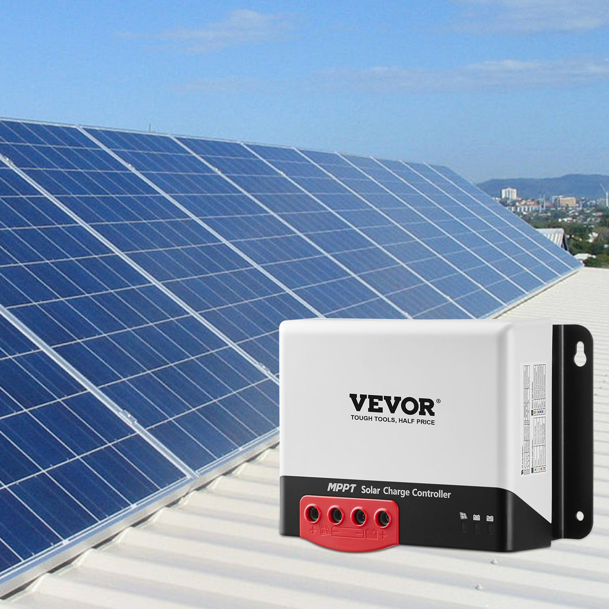 50A MPPT Solar Charge Controller Auto DC Input Regulator Charger with Bluetooth