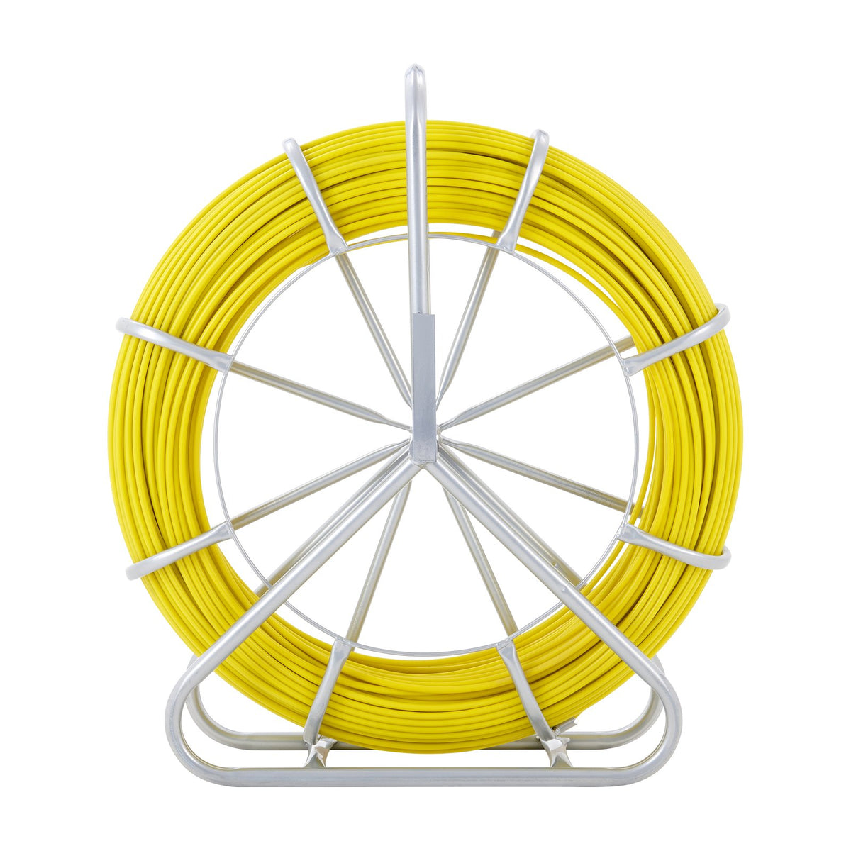 Fish Tape Fiberglass 150m Duct Rodder Wire Puller Steel Reel 3 Heads