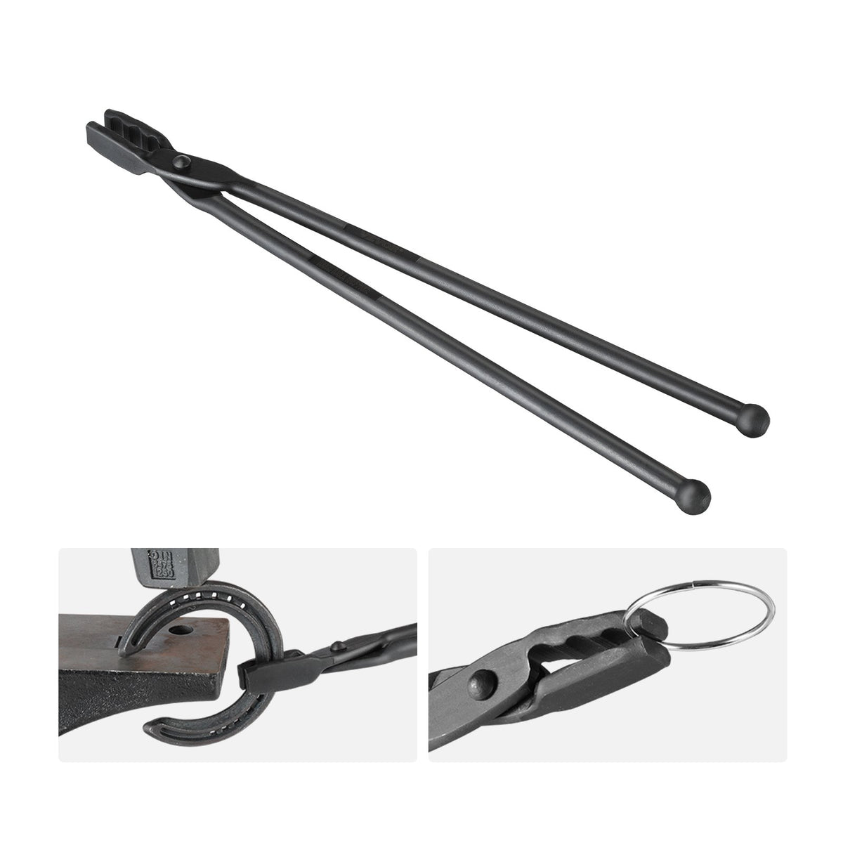 Wolf Jaw Blacksmith Tongs 18 Inch Carbon Steel A3 Rivets Forging Horseshoes