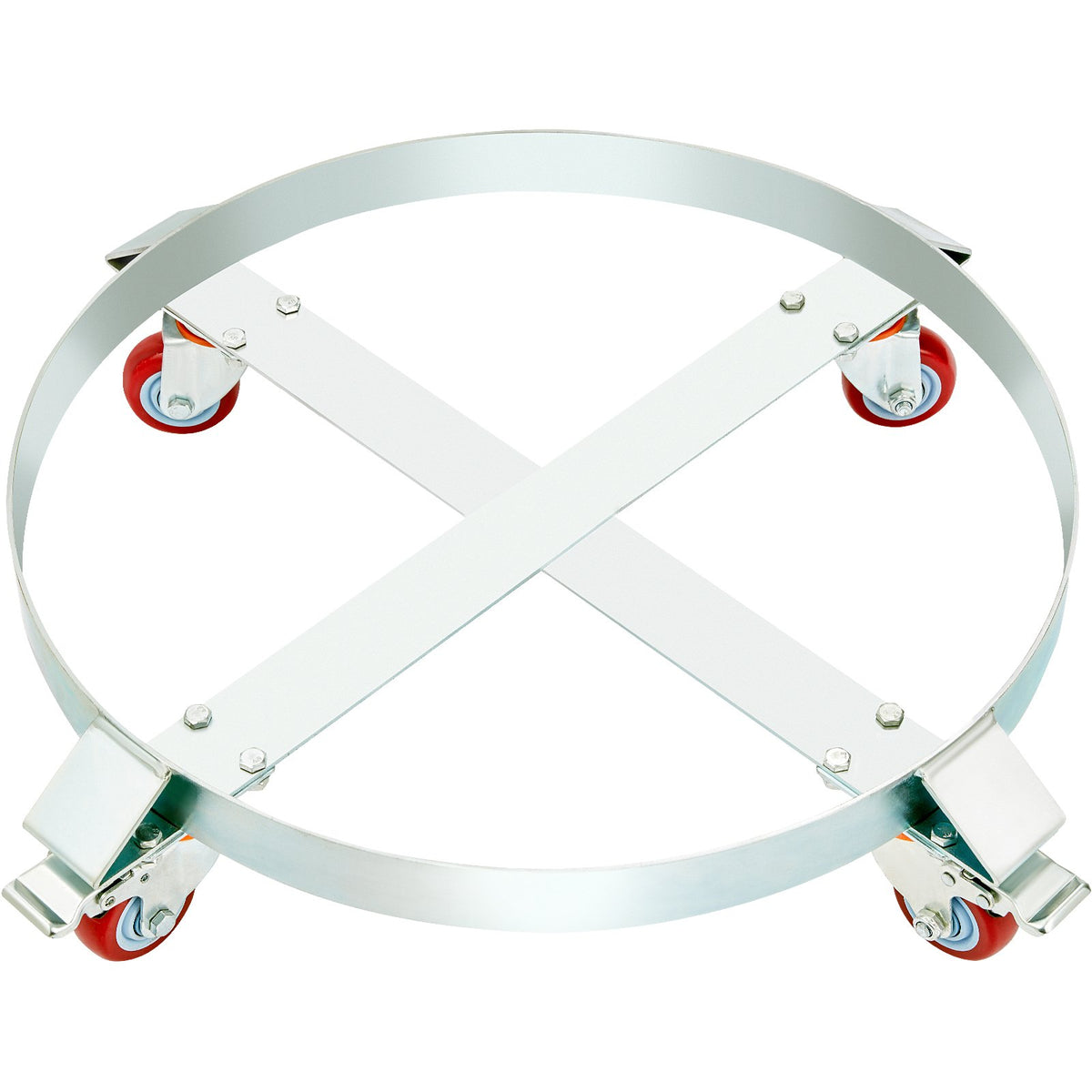 2PCS 250L Heavy Duty Drum Dolly 454 kg Load Capacity Steel Frame 4 Swivel Caster