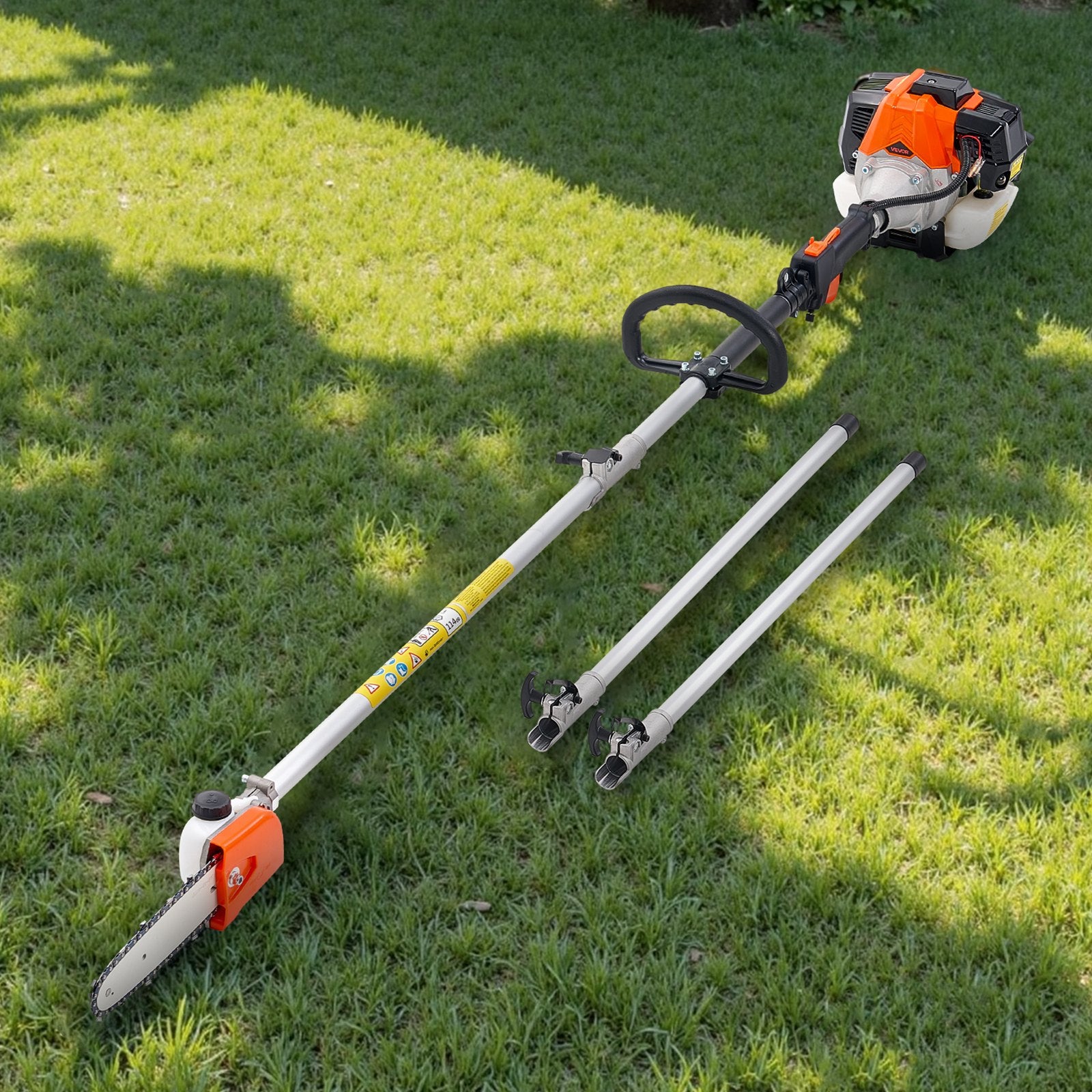 Gas Pole Saw 33CC 2-Stroke with 20.3cm Bar 2-3.5m Extendable Chainsaw