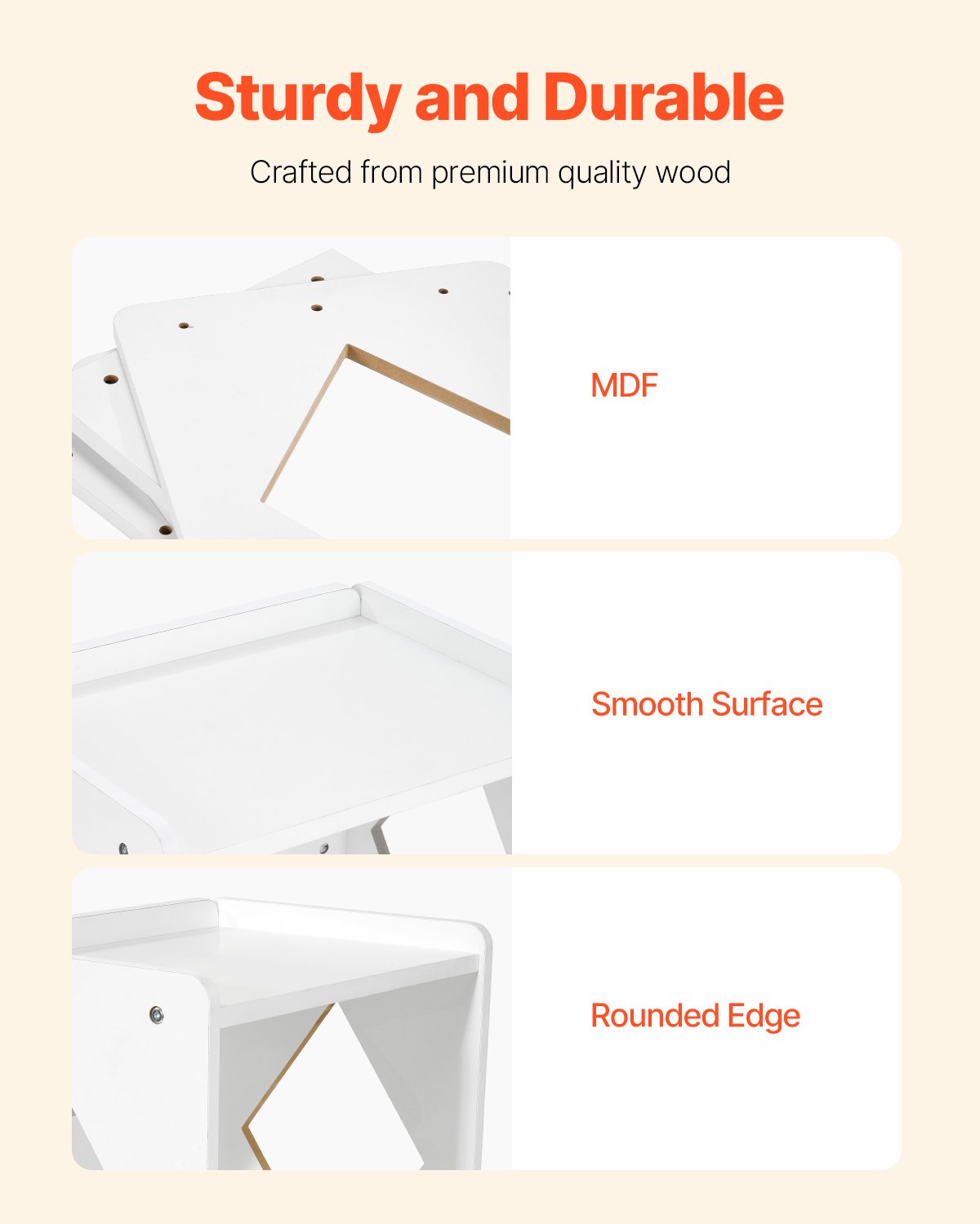 Montessori Weaning Table Chair Set Wooden Adjustable Height Kids 1-5 White