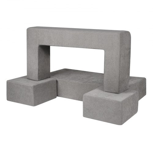 VEVOR 4Pcs Kids Couch Modular Sofa Bed Sectional Playroom Furniture
