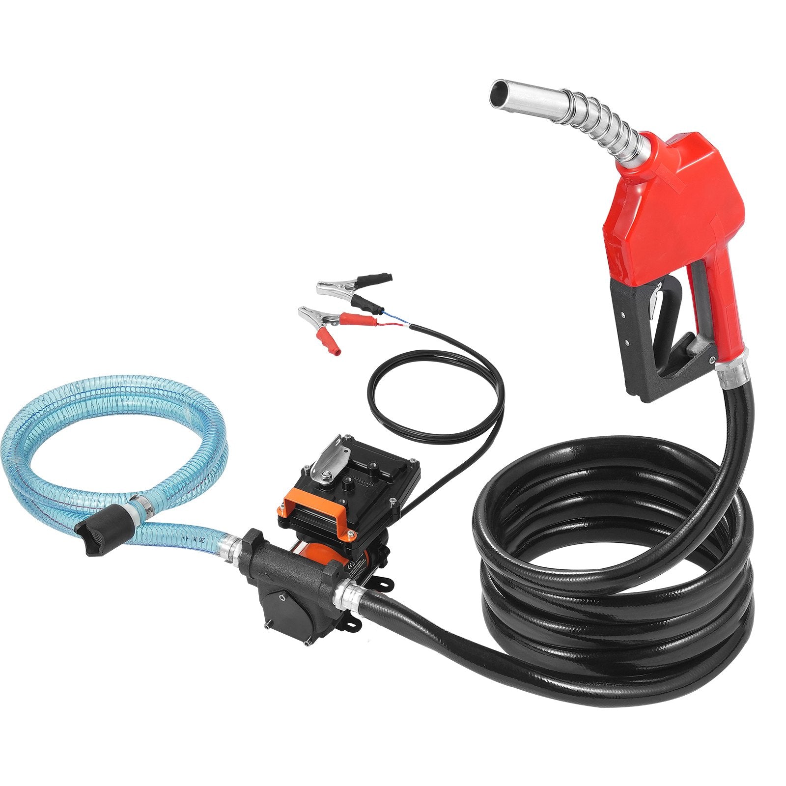 Fuel Transfer Pump 12V DC 15 GPM Portable Diesel Gasoline Auto Nozzle