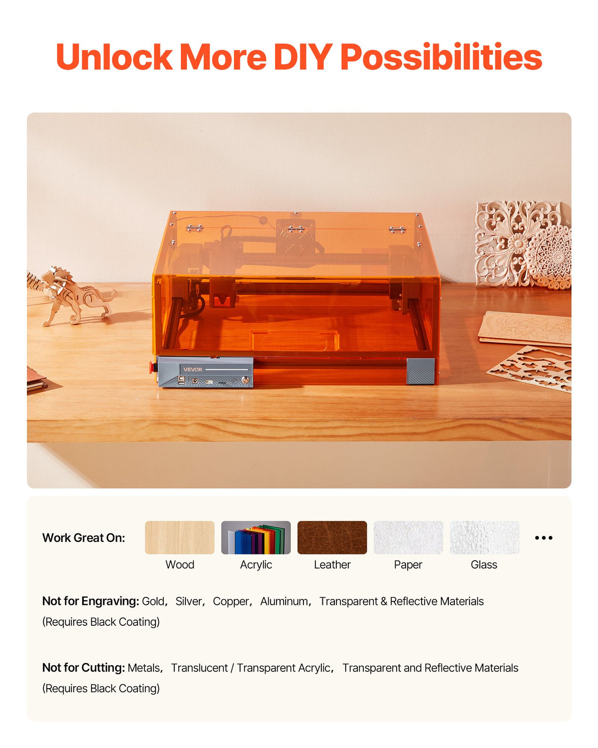 Laser Engraver 20W with Enclosure 300x300mm Cutter Wood Leather Glass