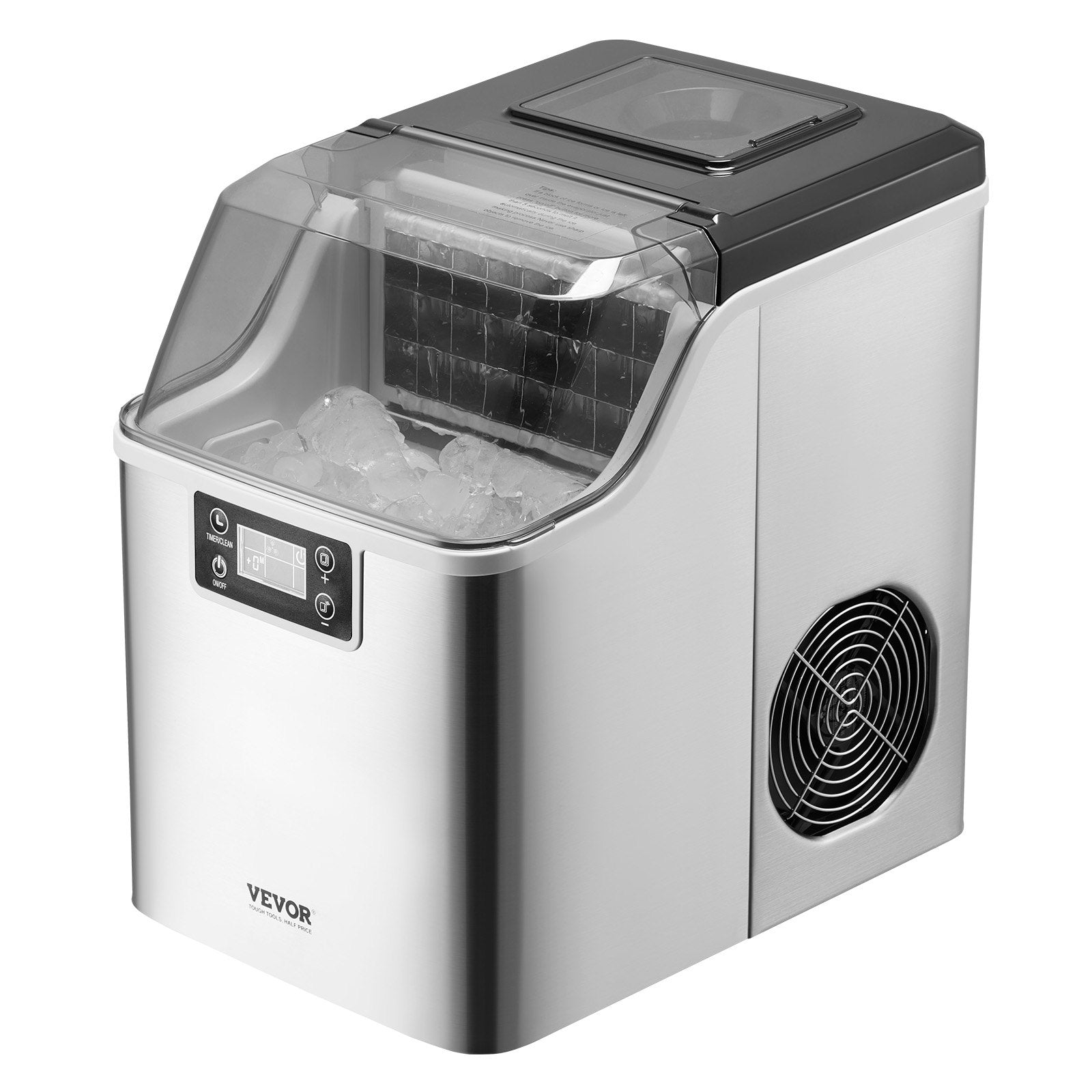 Countertop Ice Maker 45lbs/24H 24-Cube Self-Cleaning Portable Scoop Basket