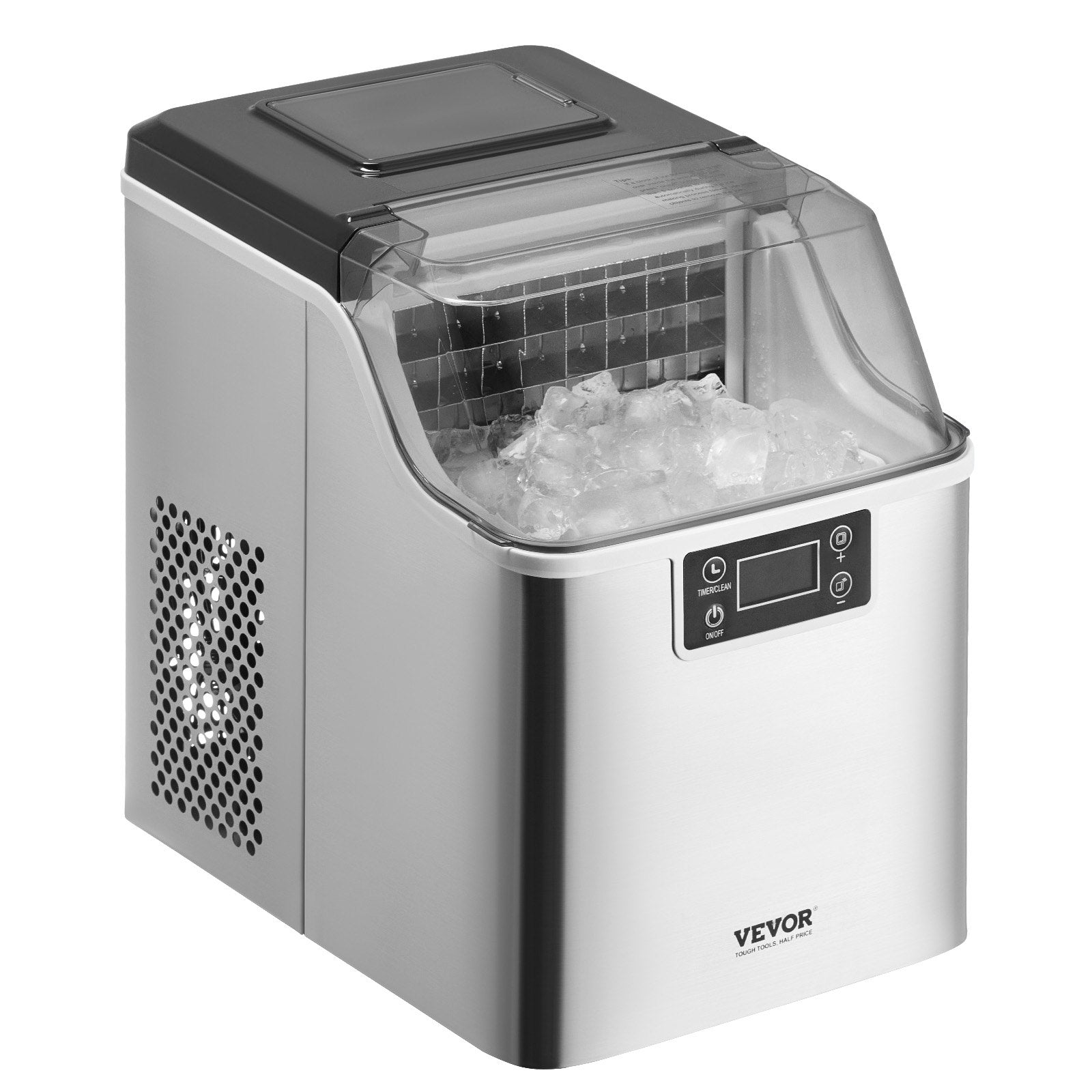 Countertop Ice Maker 45lbs/24H 24-Cube Self-Cleaning Portable Scoop Basket