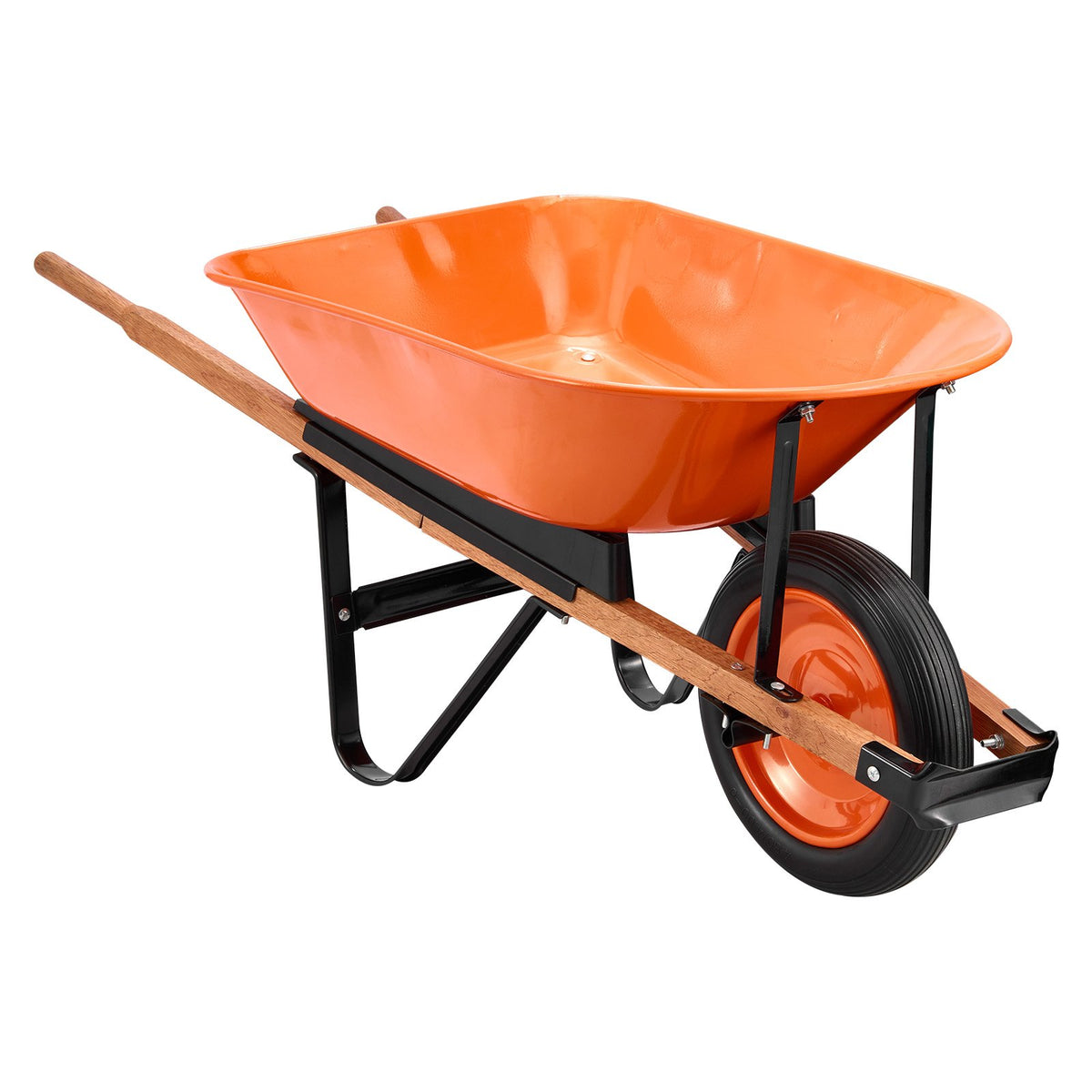 Wheelbarrow Cart One-Wheel Garden Dump Wagon Metal Handle 330lbs