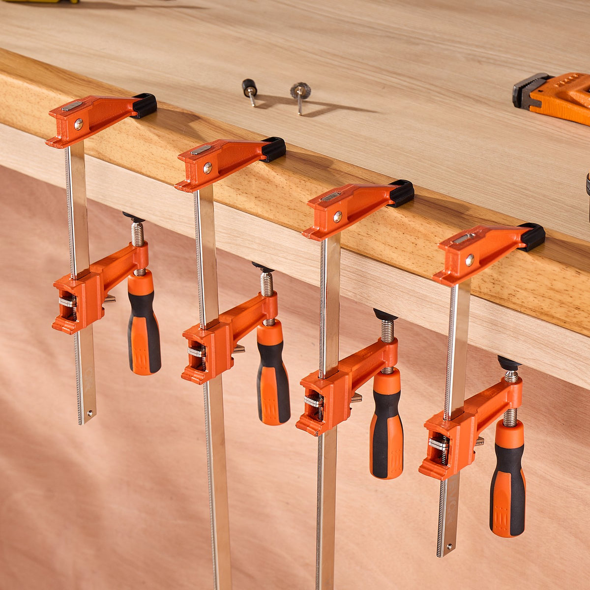 Bar Clamps for Woodworking 2-Pack 15.24cm 2-Pack 30.48cm F-Clamp 272kg 63.5mm