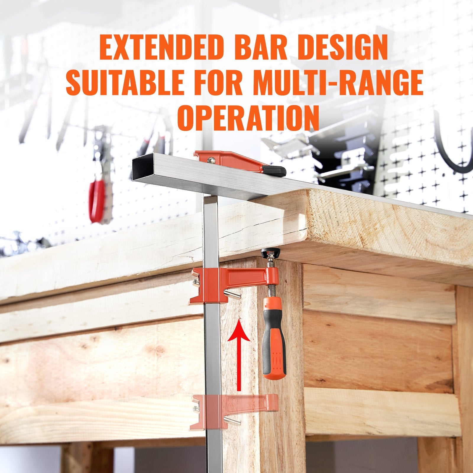 2-Pack 914mm Bar Clamps, Quick-Change F Clamp, 600 lbs Load, Cast Iron & Steel