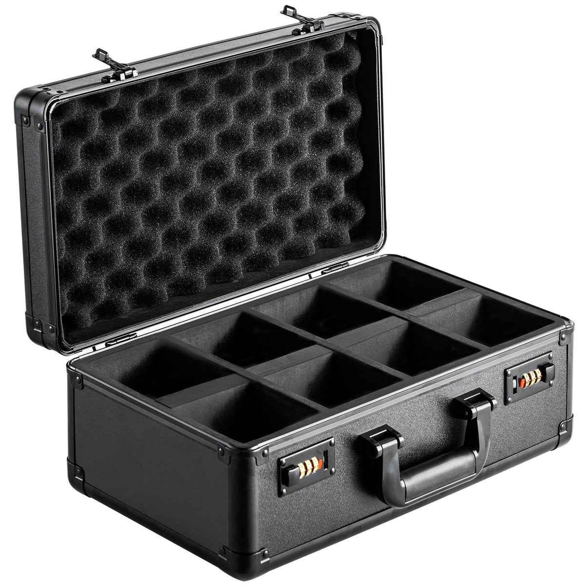 Graded Card Storage Box 4-Slot Case with Lock Foam Dividers for Graded Cards