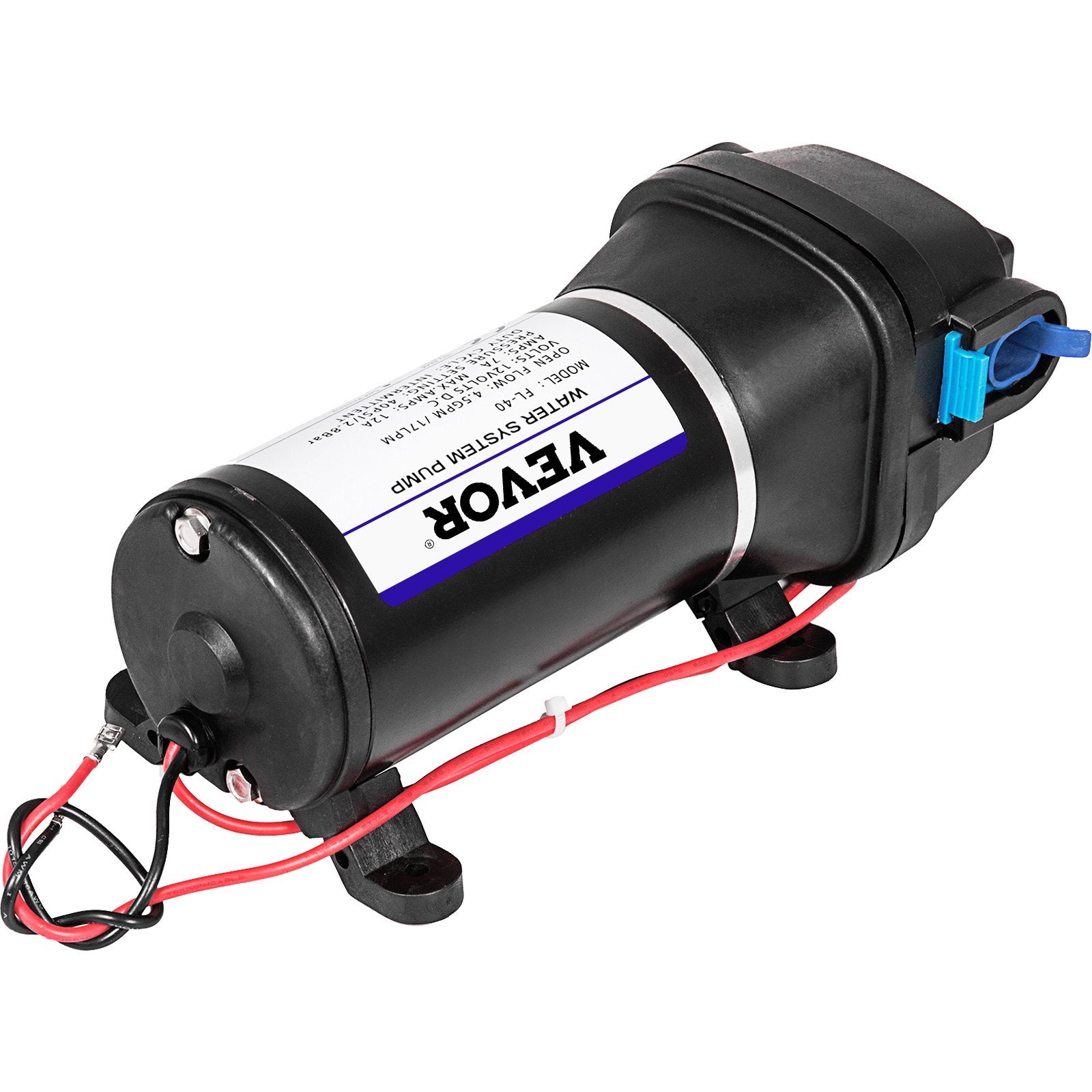 12V High Pressure Diaphragm Water Pump 17L/Min Self-Priming 40 PSI Automatic