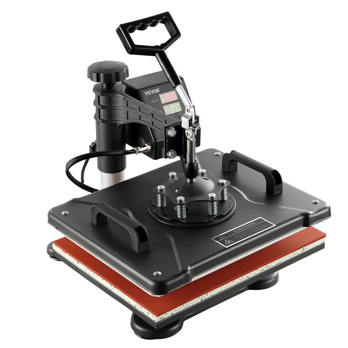 Heat Press Machine 1400W 8-in-1 Sublimation Steel Frame Temperature Time Control