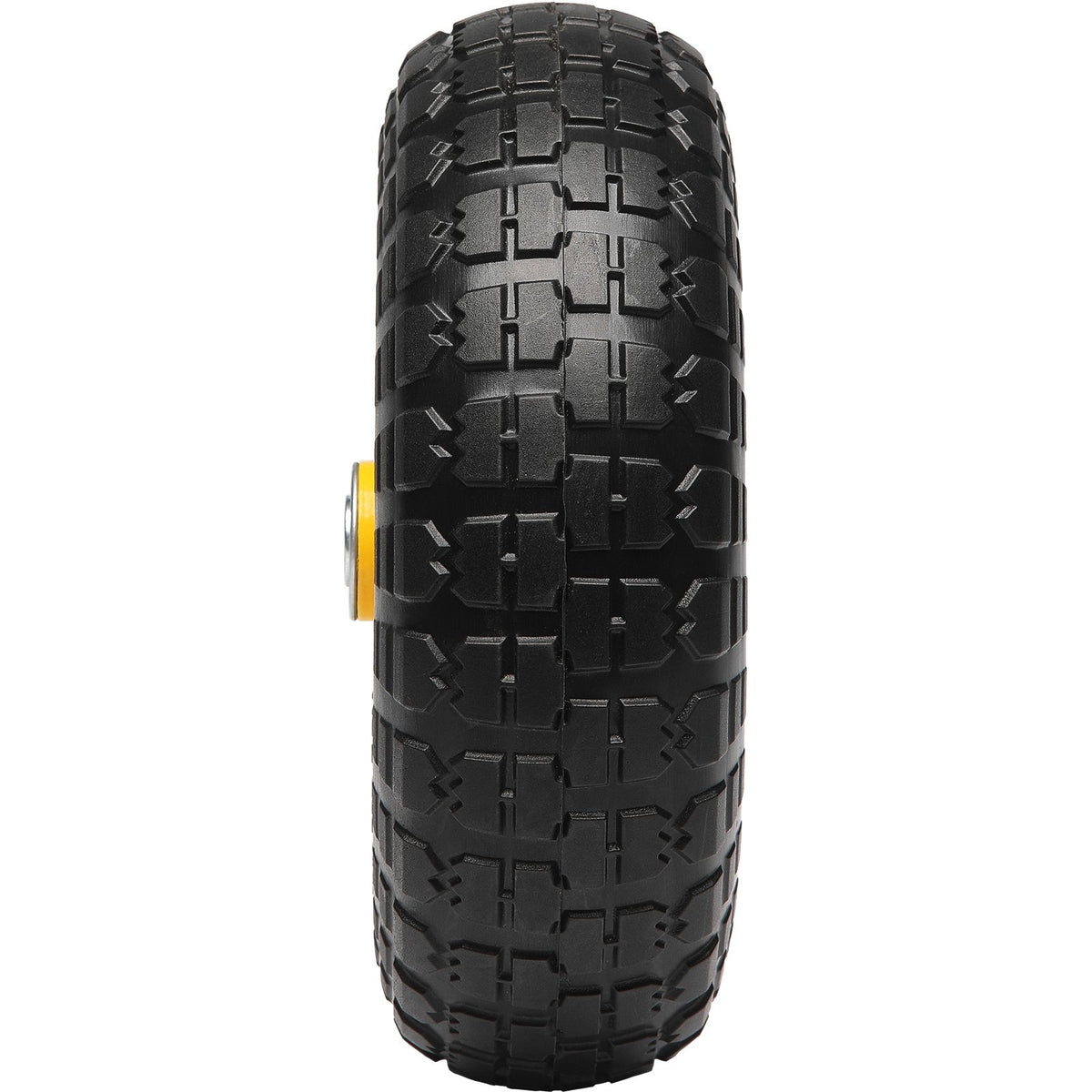 2-Pack 254mm Solid PU Run-Flat Wheels, 181.4kg Dynamic Load, Flat Free for Carts
