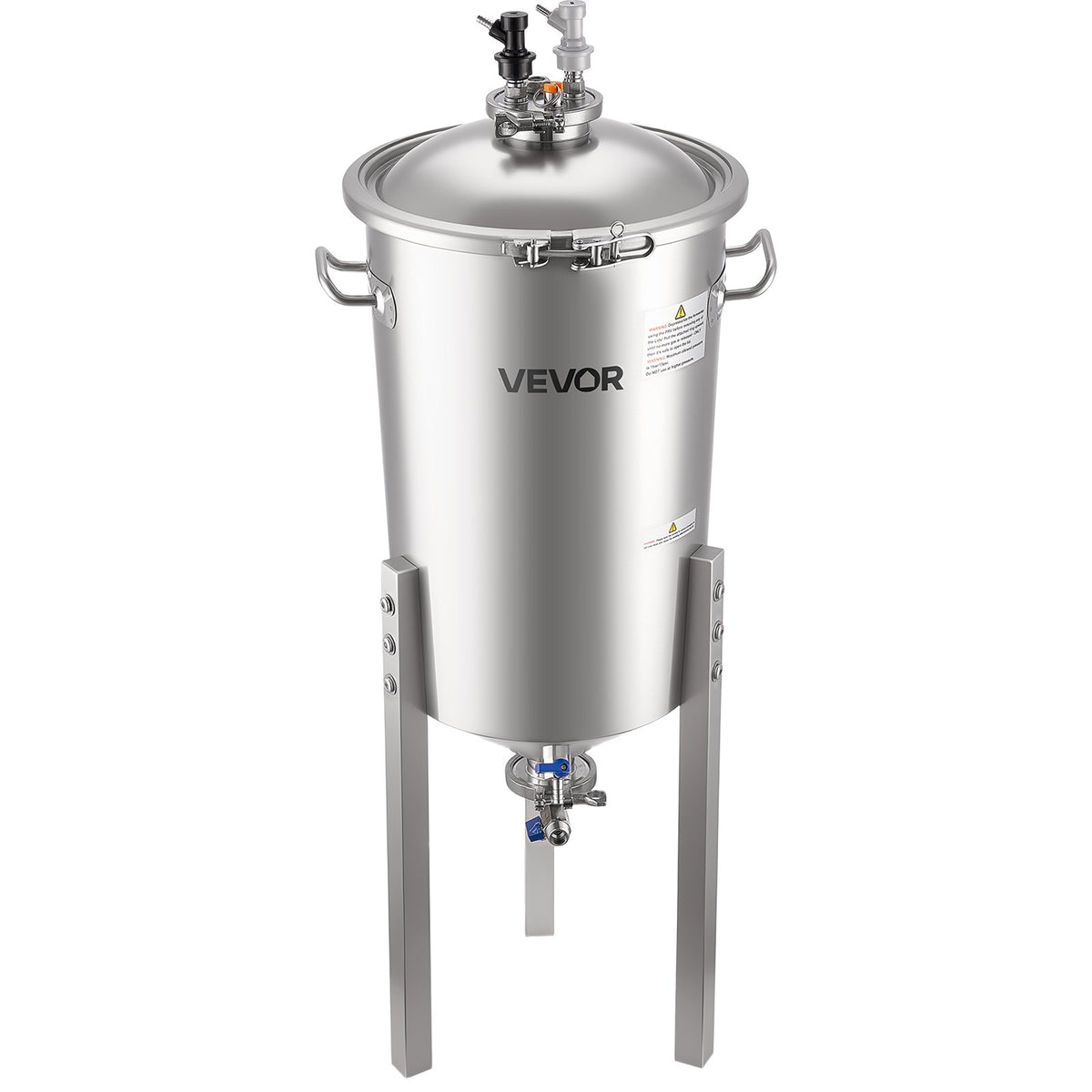 Stainless Steel 8 Gal/30L Conical Fermenter with Legs, Lid, Handle & Thermometer