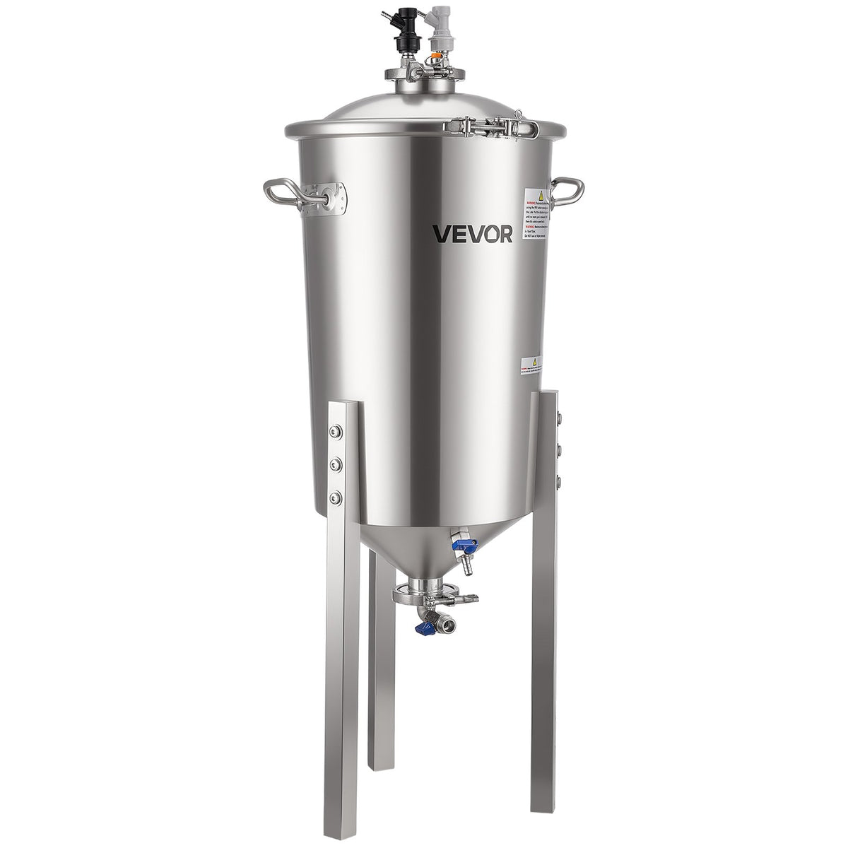 Stainless Steel 8 Gal/30L Conical Fermenter with Legs, Lid, Handle & Thermometer