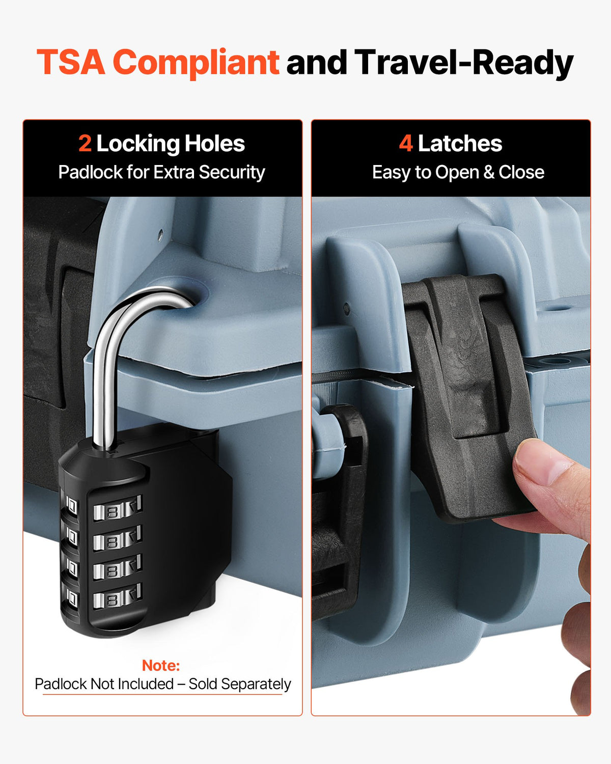 Hard Rifle Case 1016mm Lockable IP67 Waterproof Pre-Cut Foam Wheels Gun Storage