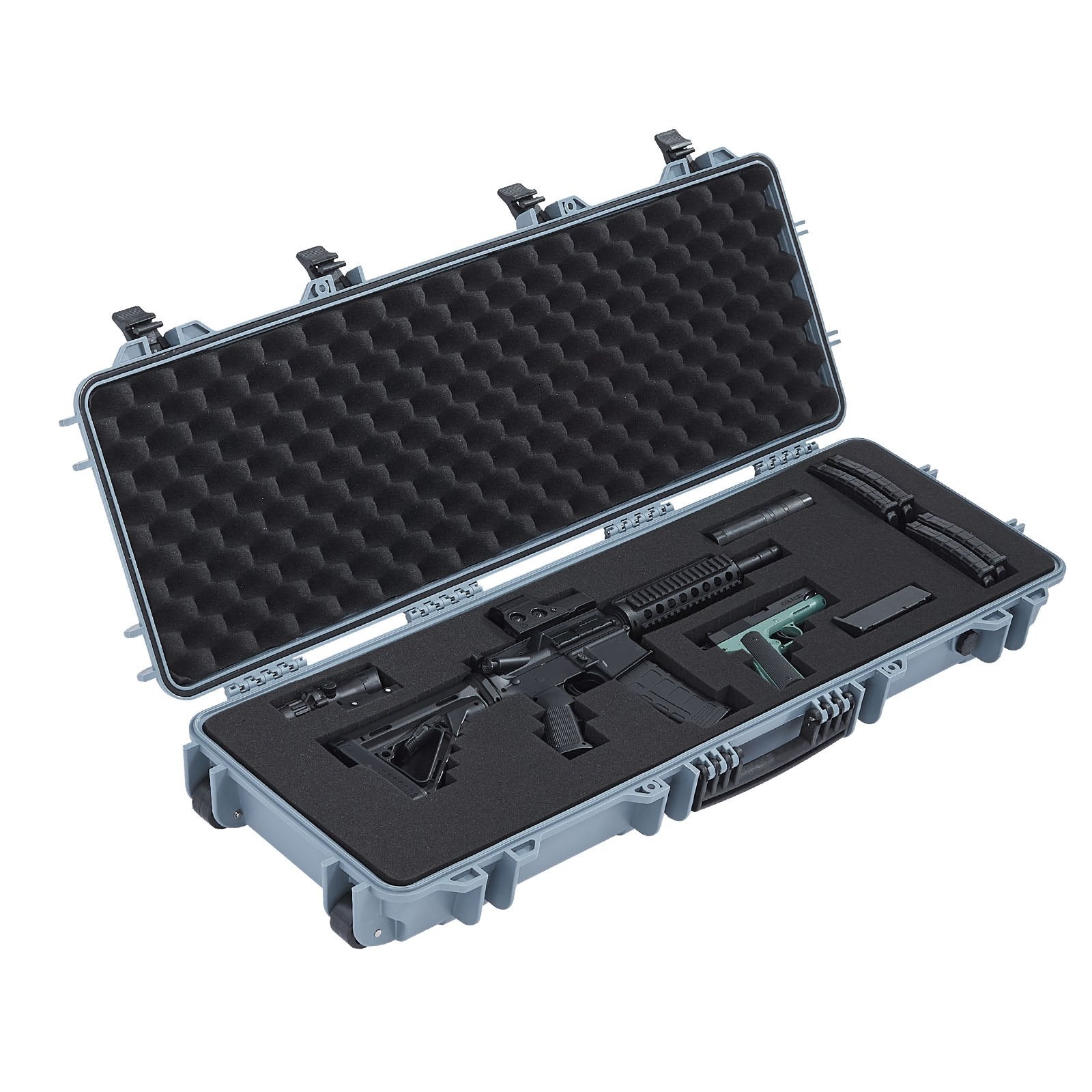 Hard Rifle Case 1016mm Lockable IP67 Waterproof Pre-Cut Foam Wheels Gun Storage