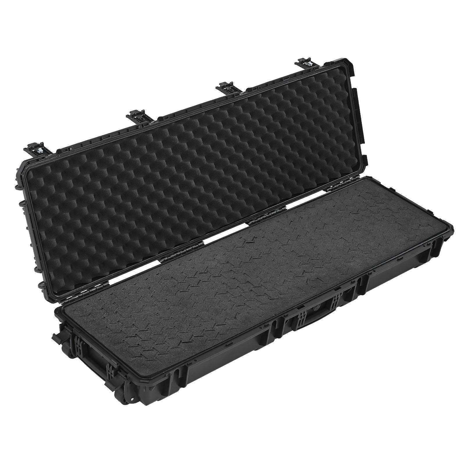 Hard Rifle Case 1270mm Lockable XPE Foam Wheels IP67 Waterproof Dustproof Black