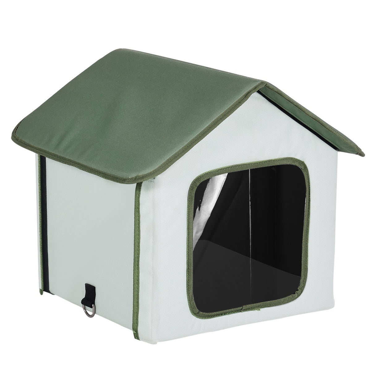 Elevated Heated Cat House, Outdoor Foldable Shelter with Timer & Cozy Heated Pad