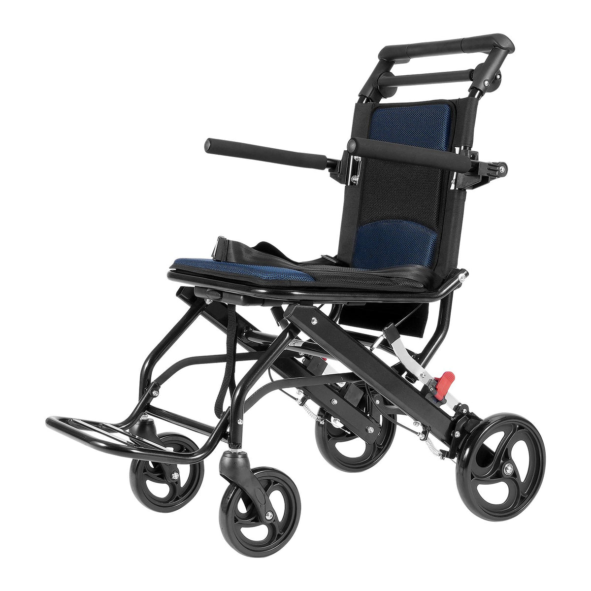 Wheelchair Aluminum Alloy Lightweight Foldable Transport Chair 220lbs 15.75in