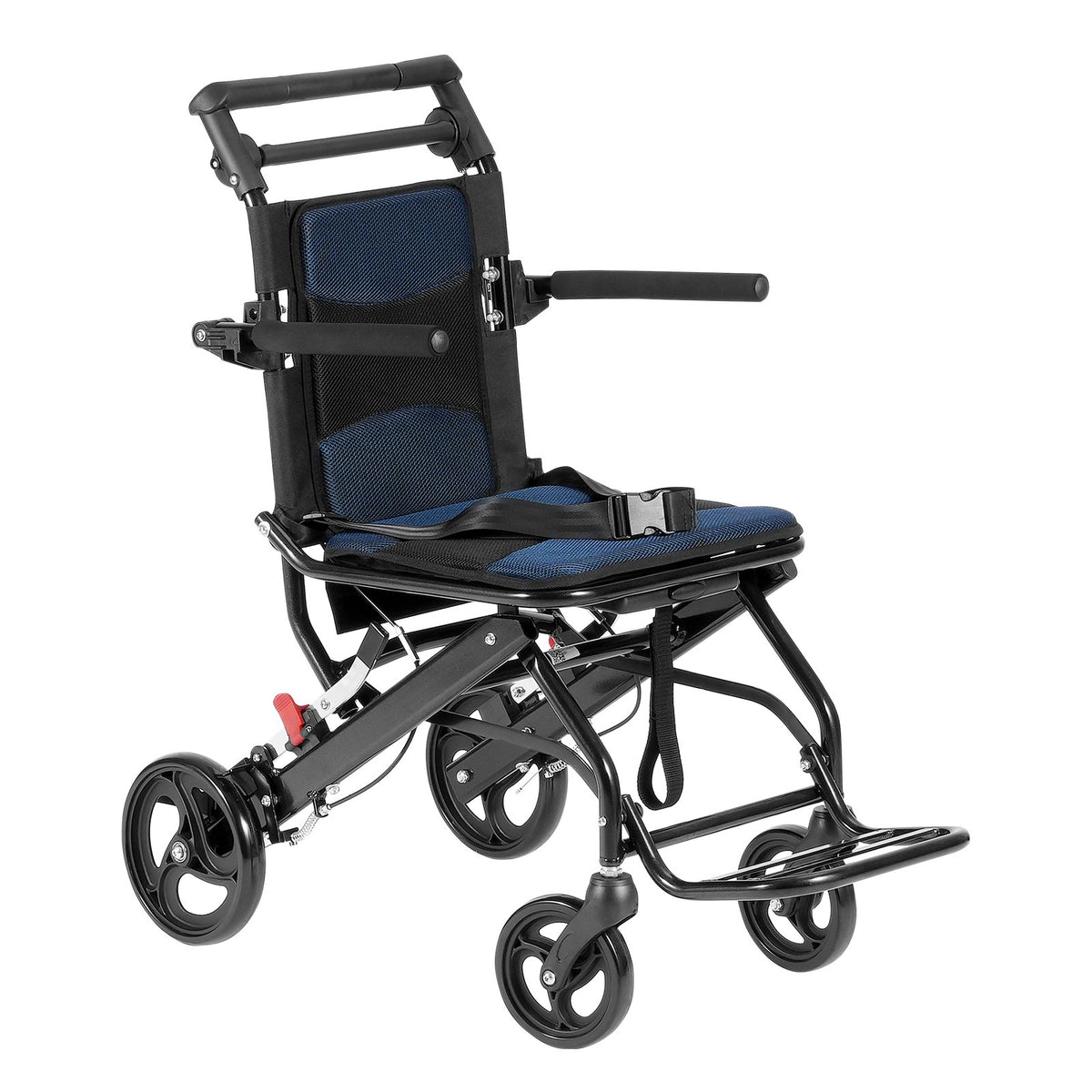 Wheelchair Aluminum Alloy Lightweight Foldable Transport Chair 220lbs 15.75in