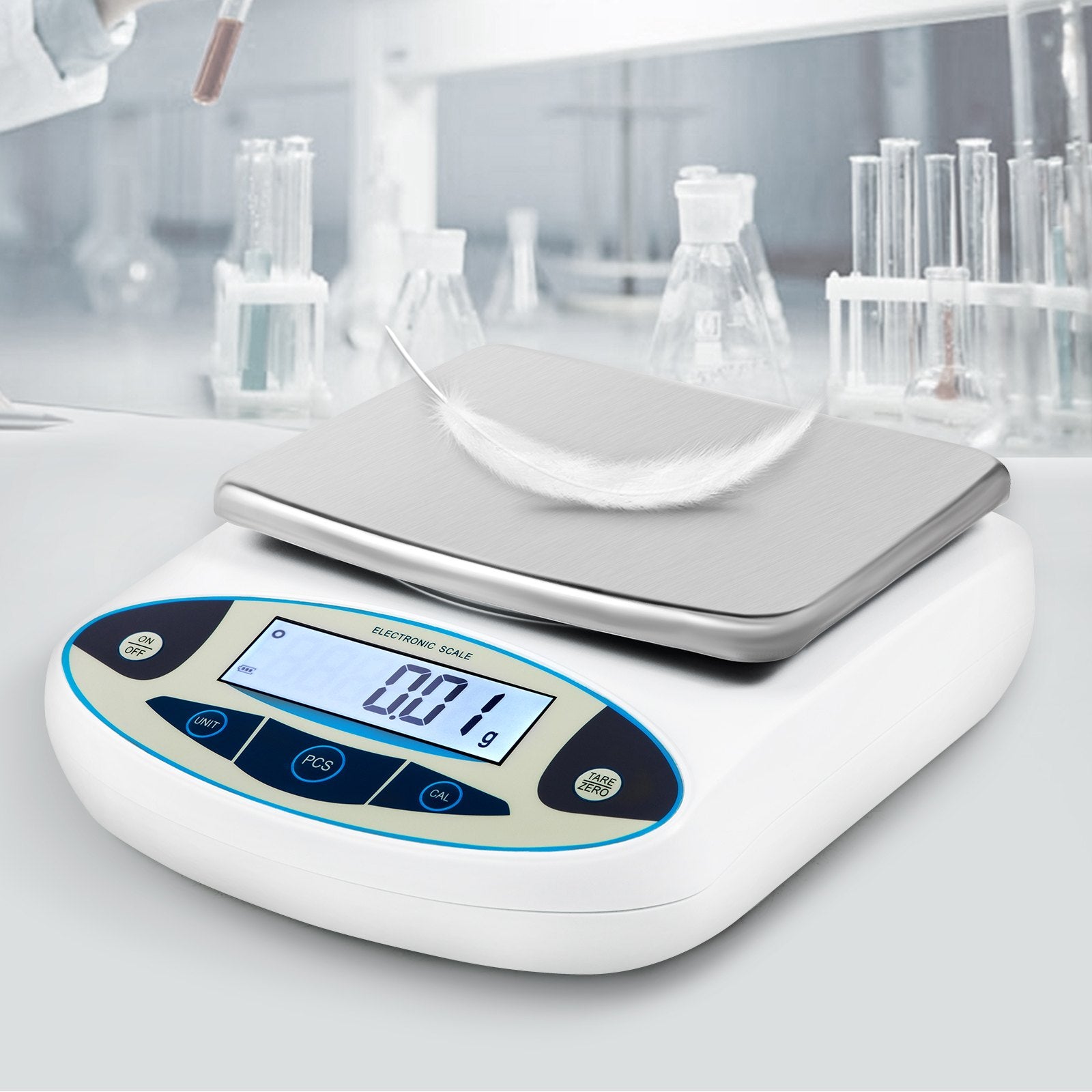 Digital Analytical Balance, High Precision, 5000g x 0.01g Laboratory Scale