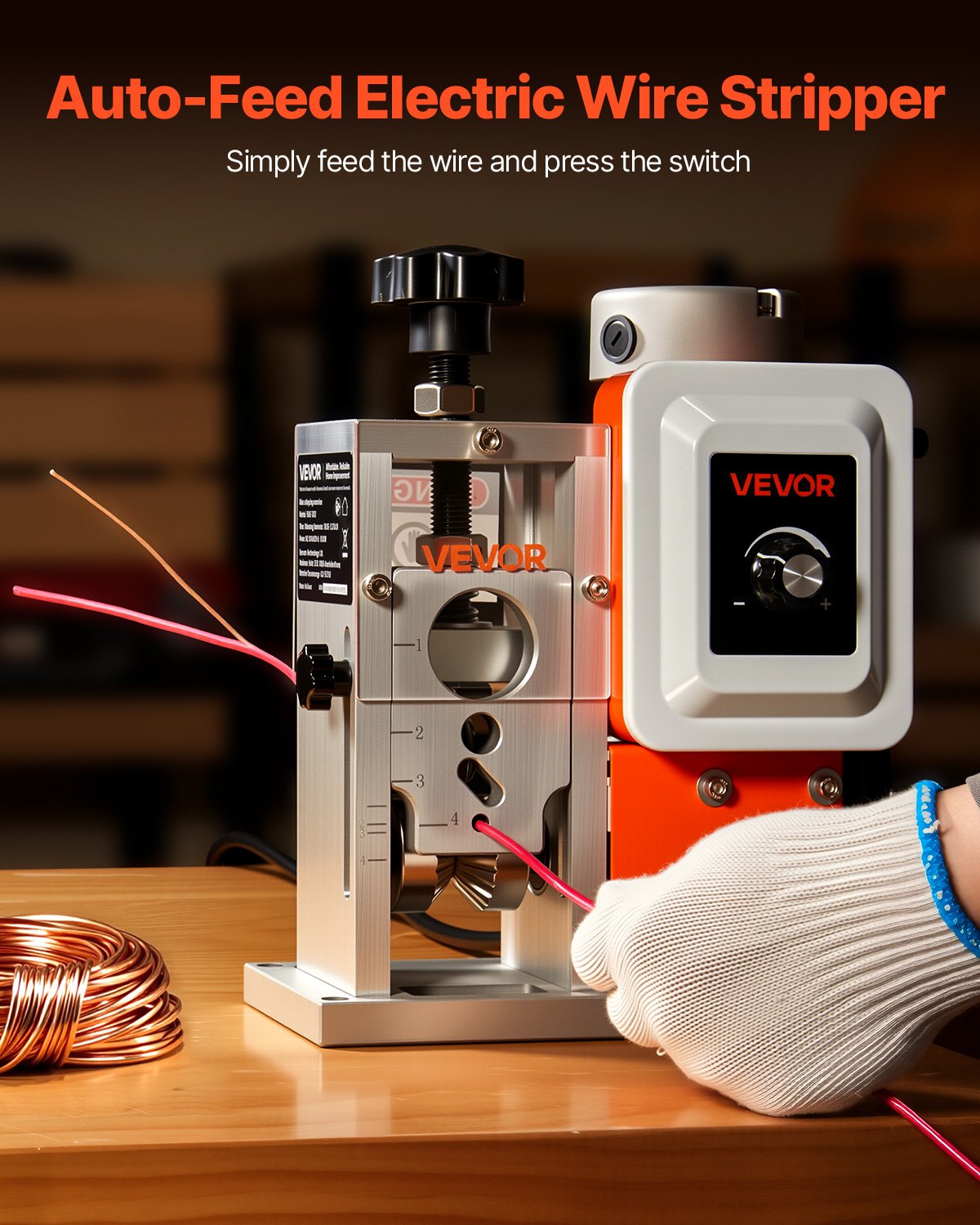 Electric Wire Stripping Machine 400W 1.5-40mm Automatic Cable Stripper