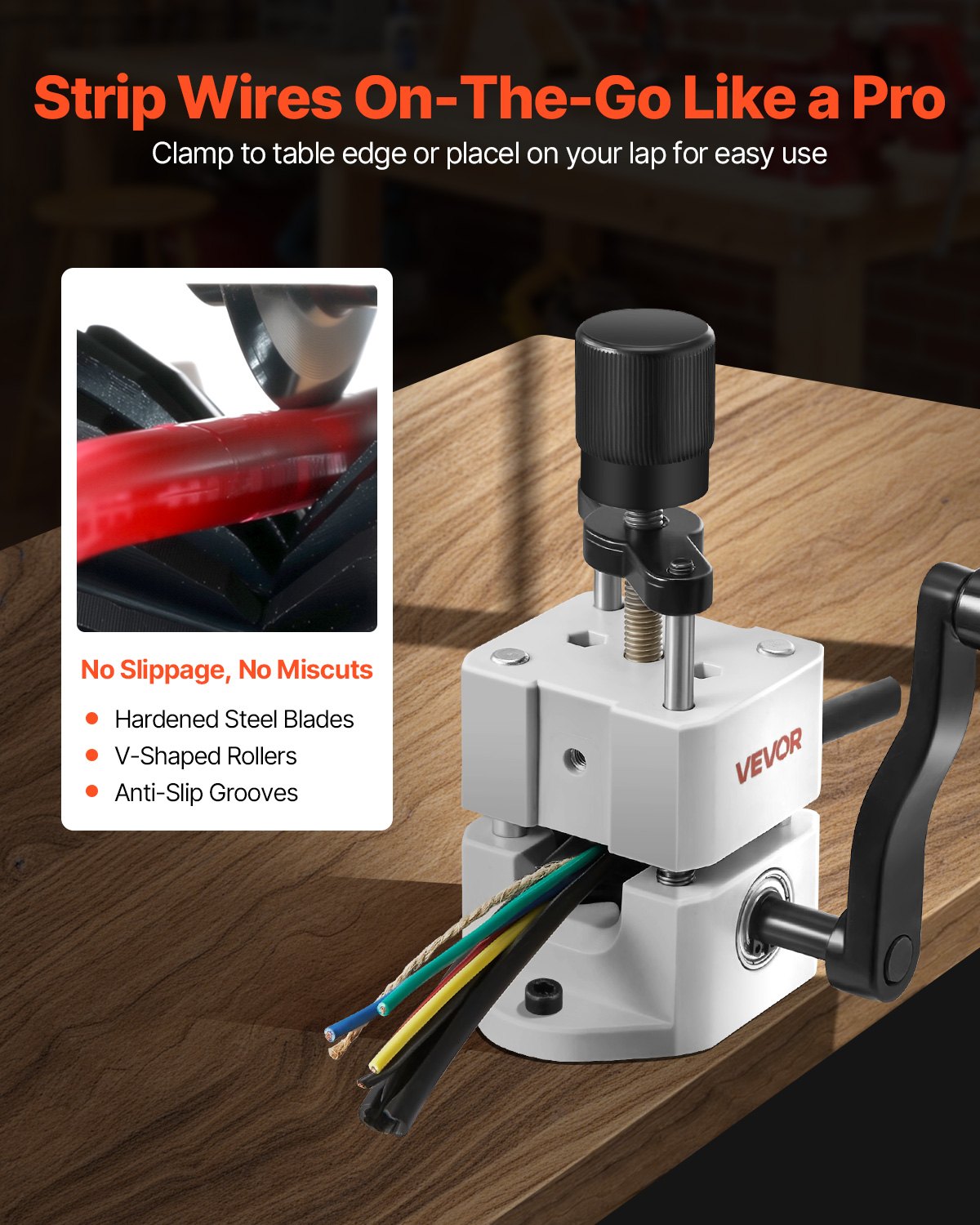 Wire Stripping Machine Manual 1.5-25mm Portable Copper Stripper Hand or Drill