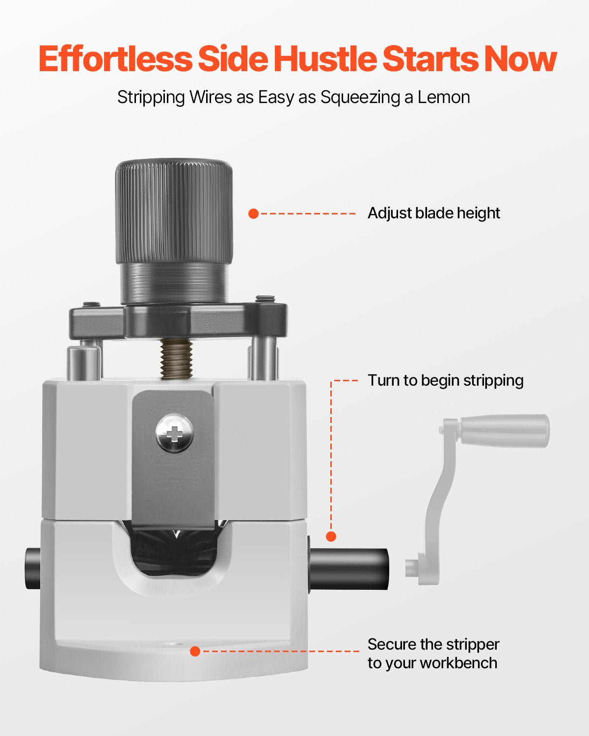 Wire Stripping Machine Manual 1.5-25mm Portable Copper Stripper Hand or Drill