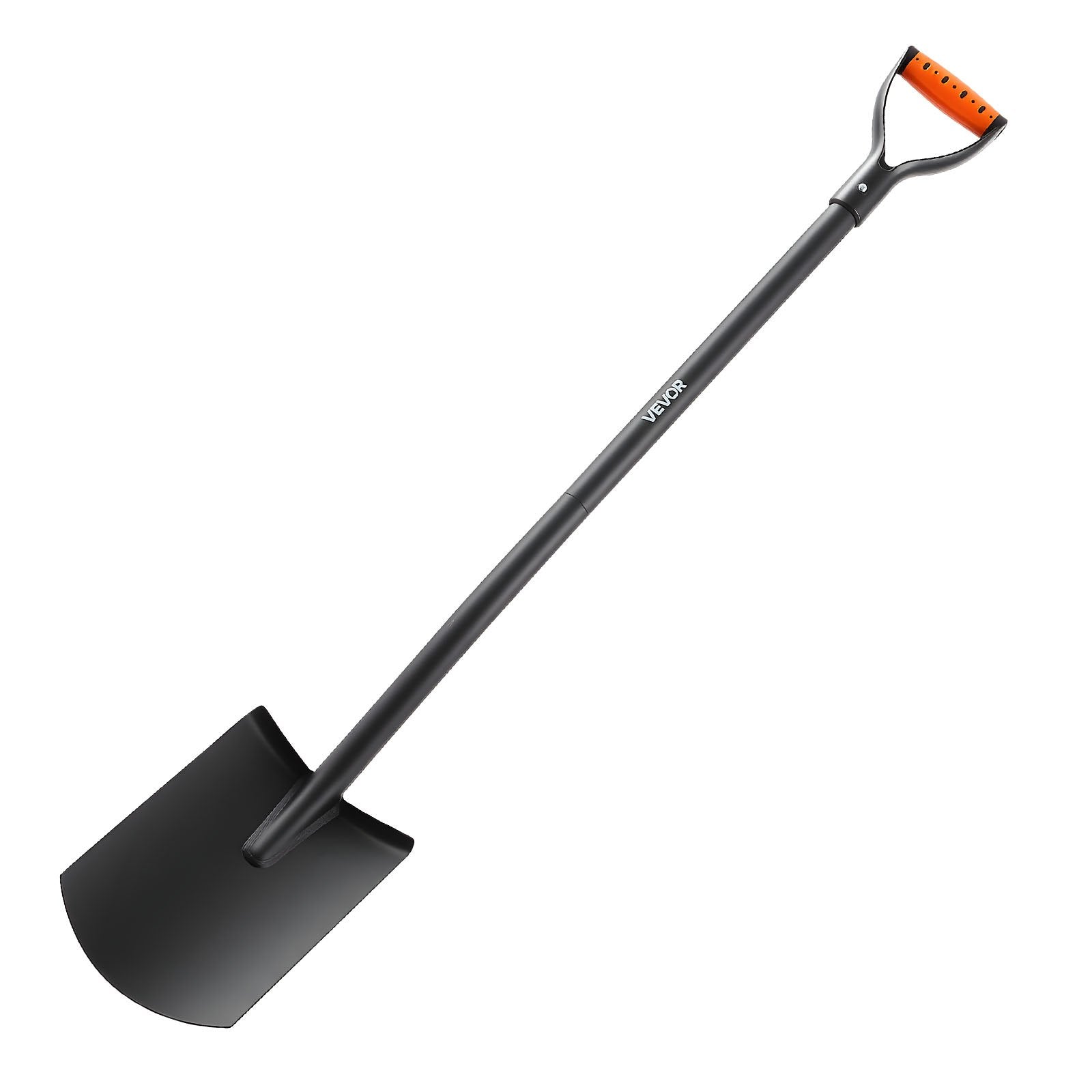 Square Shovel 122 cm Heavy-Duty Flat Shovel Alloy Steel Blade Non-Slip D-Handle