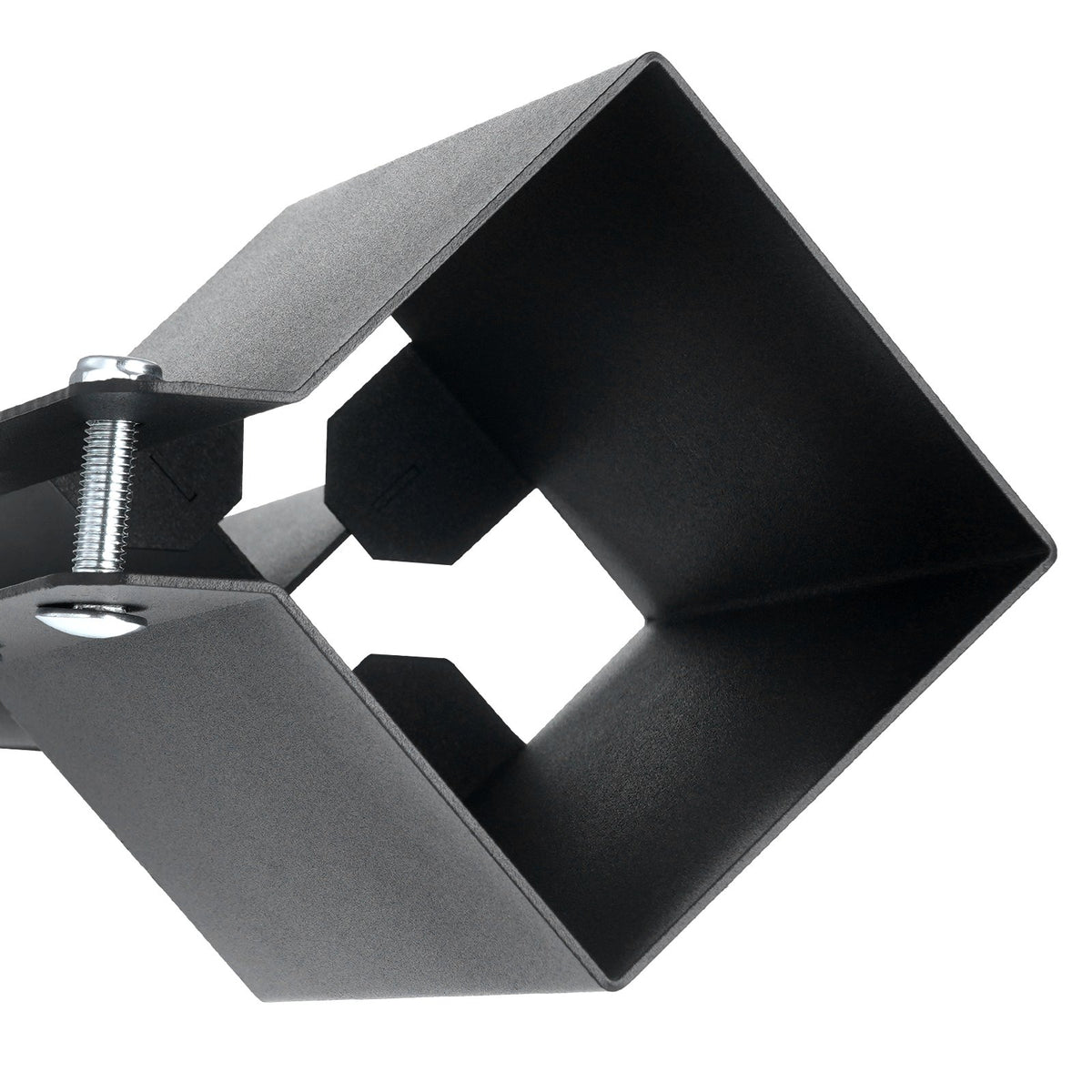 Fence Post Anchor Ground Spike 4 Pack 61x11x11cm Black Coated Metal Garden