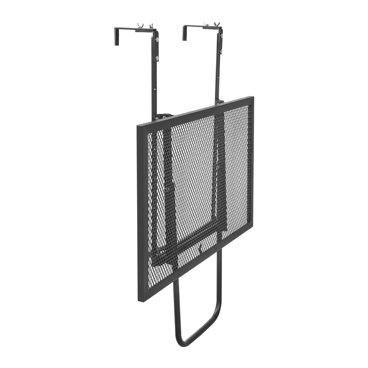 Folding and Adjustable Balcony Hanging Table 61 x 41 cm Railing Bar Stand