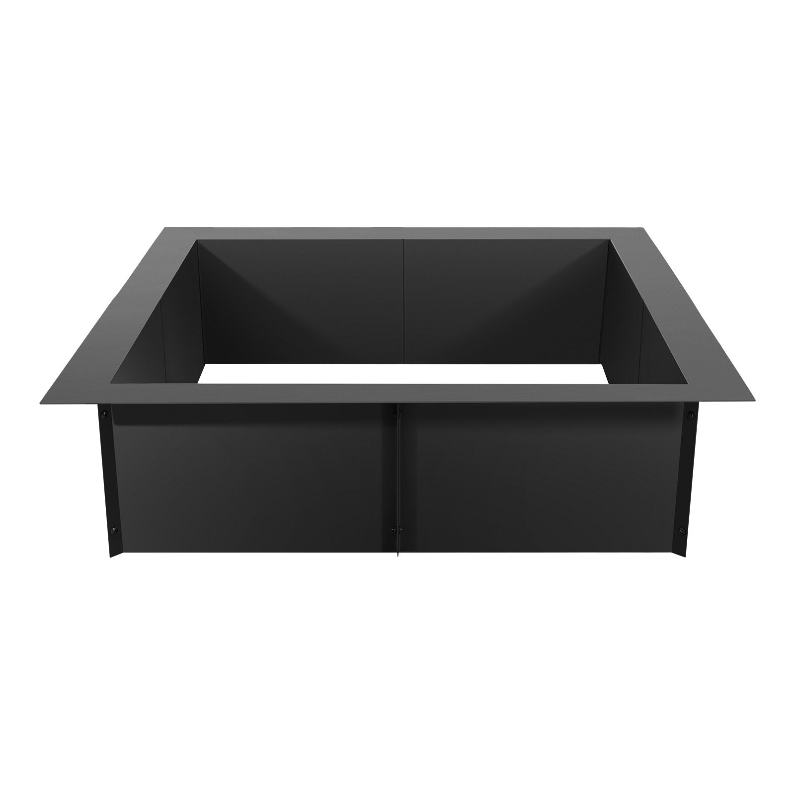 36x36 in Square Fire Pit Ring, 30x30 in Inner, 10" Height, Heavy Duty Steel