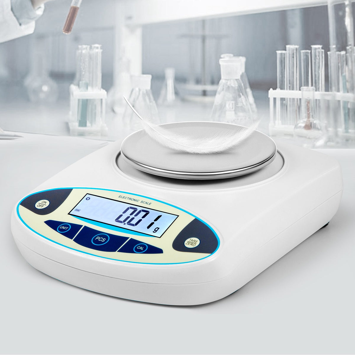 Digital Analytical Balance, 500g x 0.01g, High Precision with Clear LCD Display