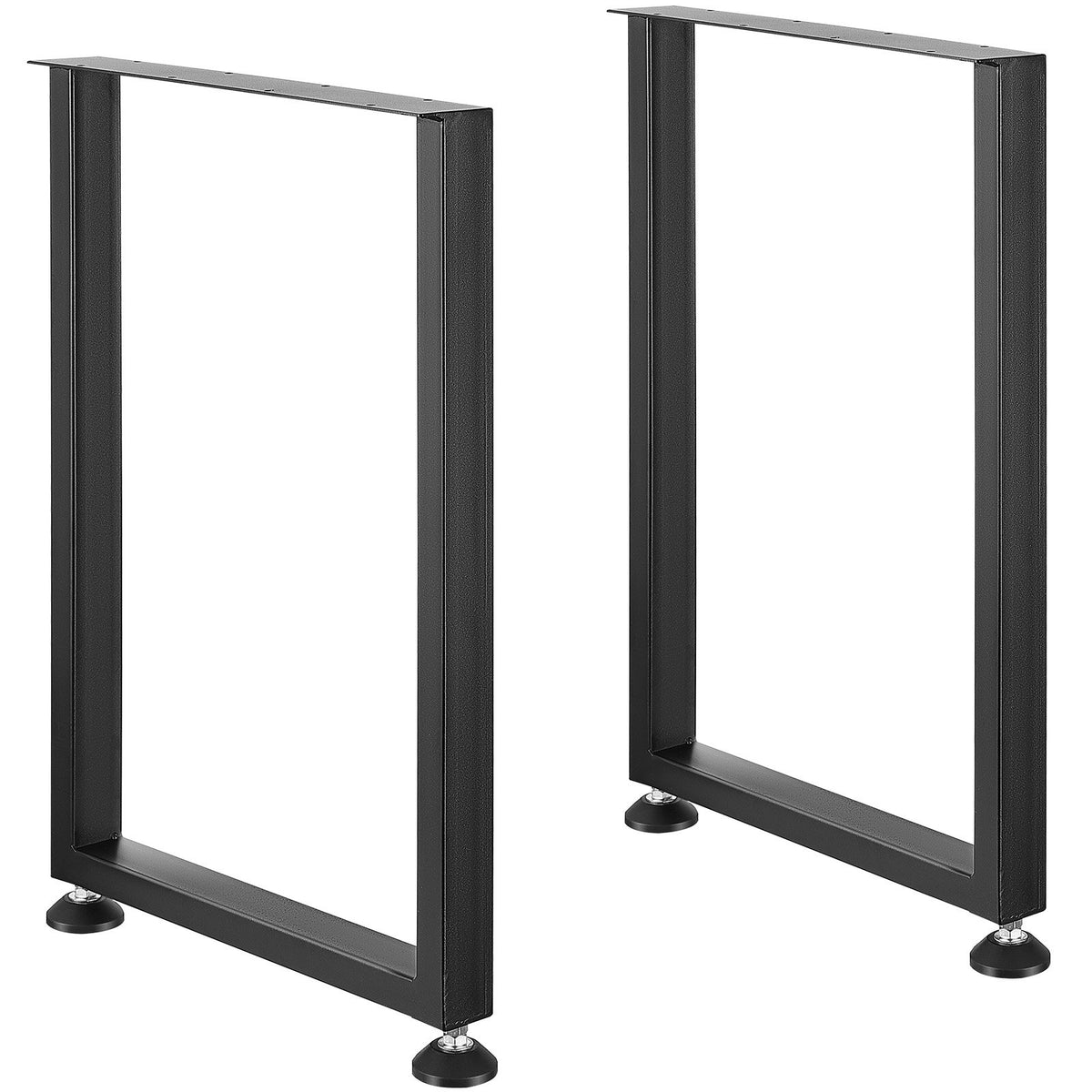 Adjustable Furniture Legs 711.2mm Square Steel Set of 2 Heavy Duty Desk Black