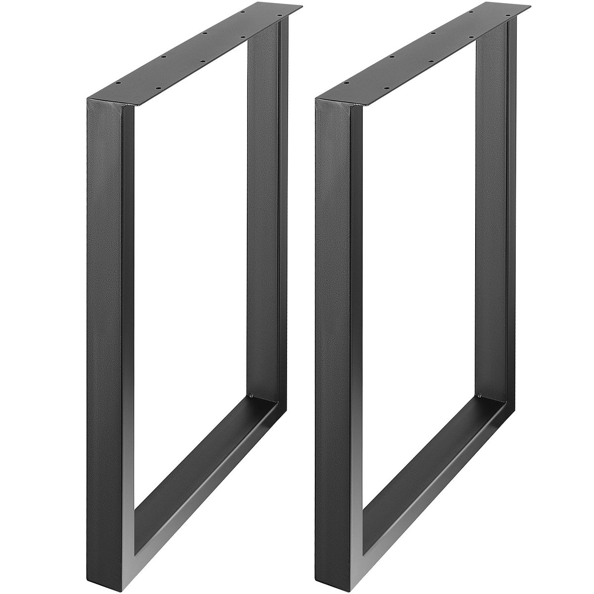 Adjustable Furniture Legs 711.2mm Square Steel Set of 2 Heavy Duty Desk Black