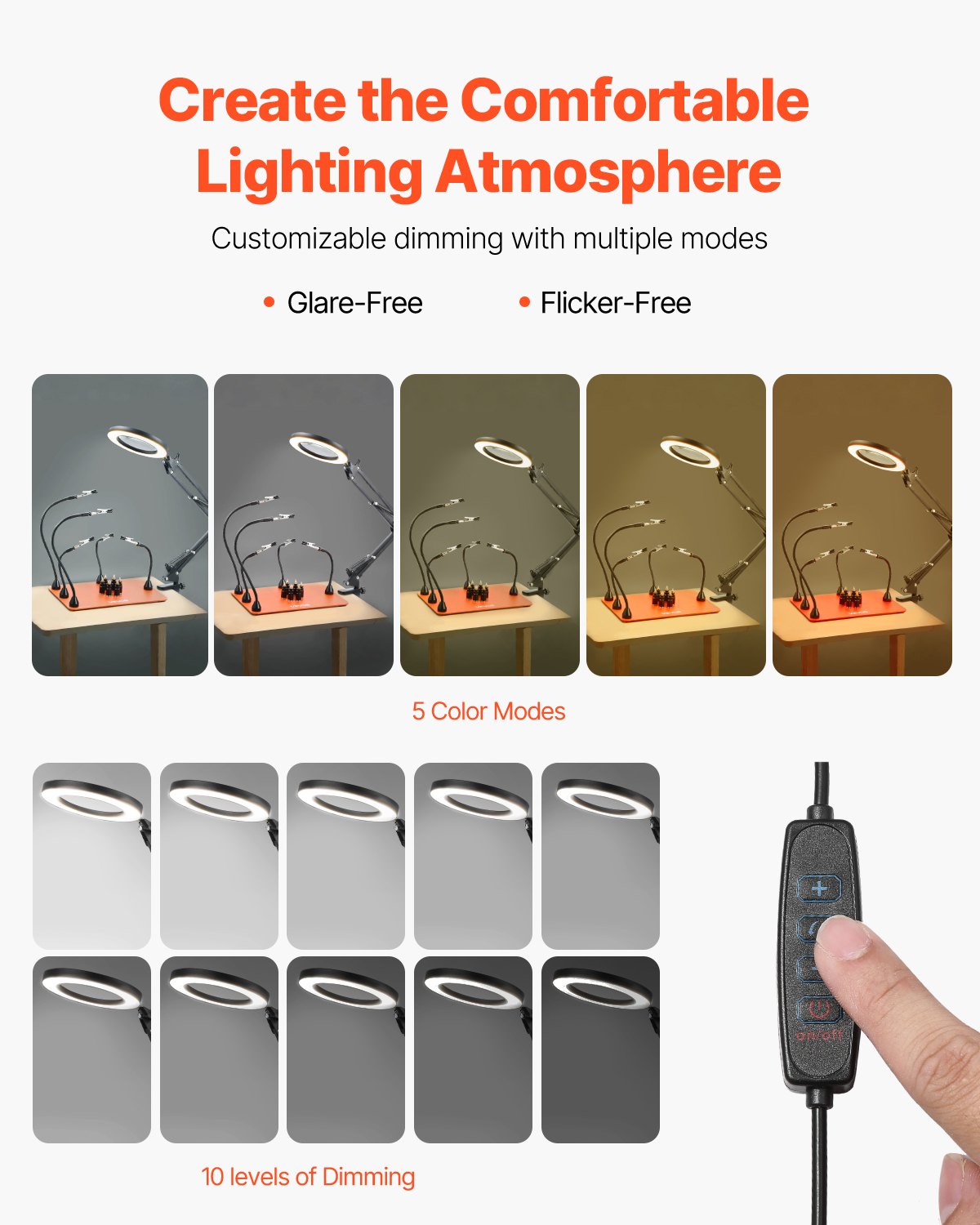 Magnetic Helping Hands Soldering Station 2-in-1 3X LED 5 Arms 6 PCB Holders