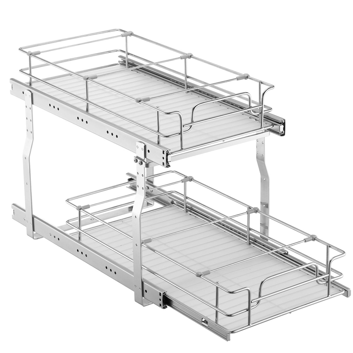 Pull Out Cabinet Organizer 12Wx21Dx15H Heavy Duty Slide Out Pantry Shelves Steel