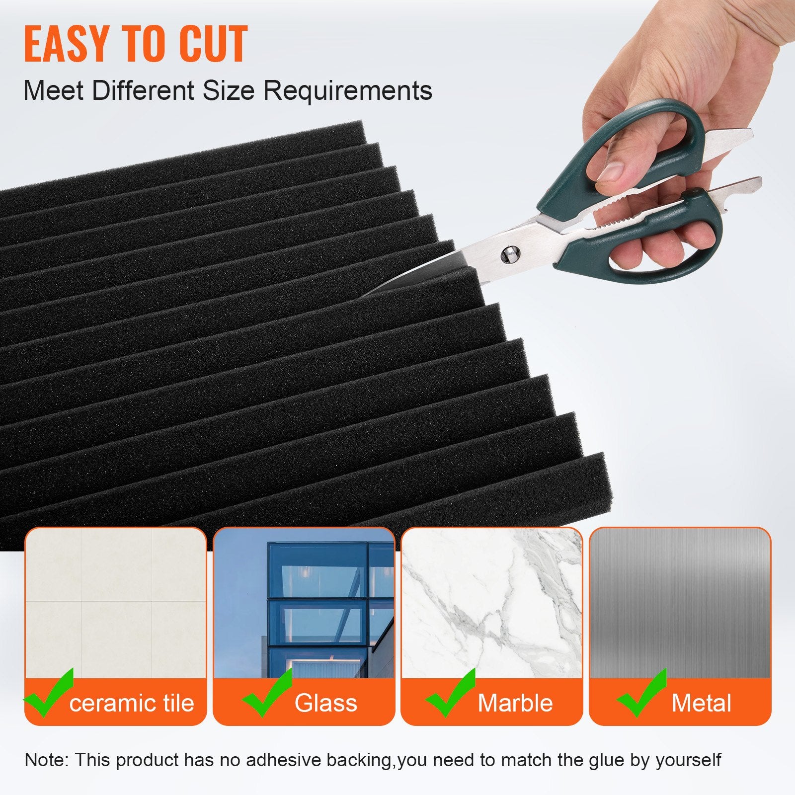 AcousticFoamPanels 80 Pack 12x12x1in High Density Soundproof FireResistant Black